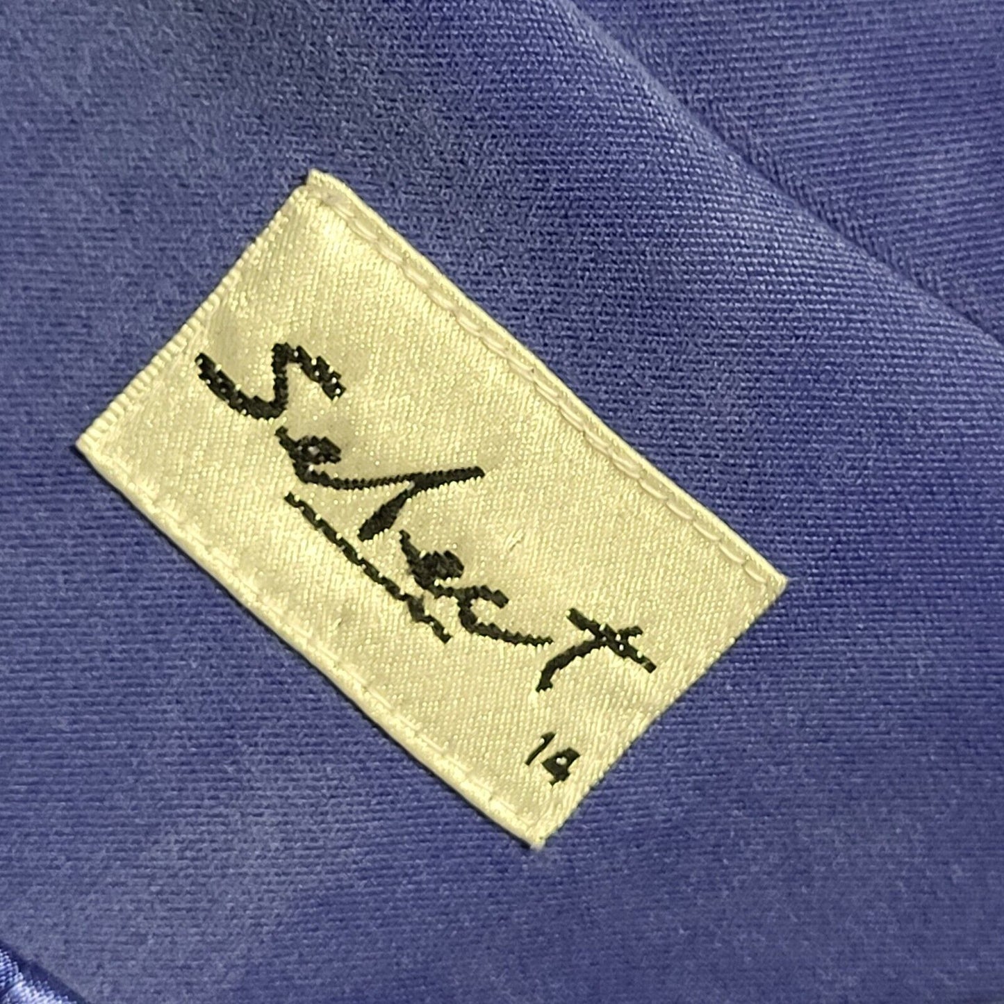 Select Vintage 80's Blue Short Sleeve Shirt Womens UK 14