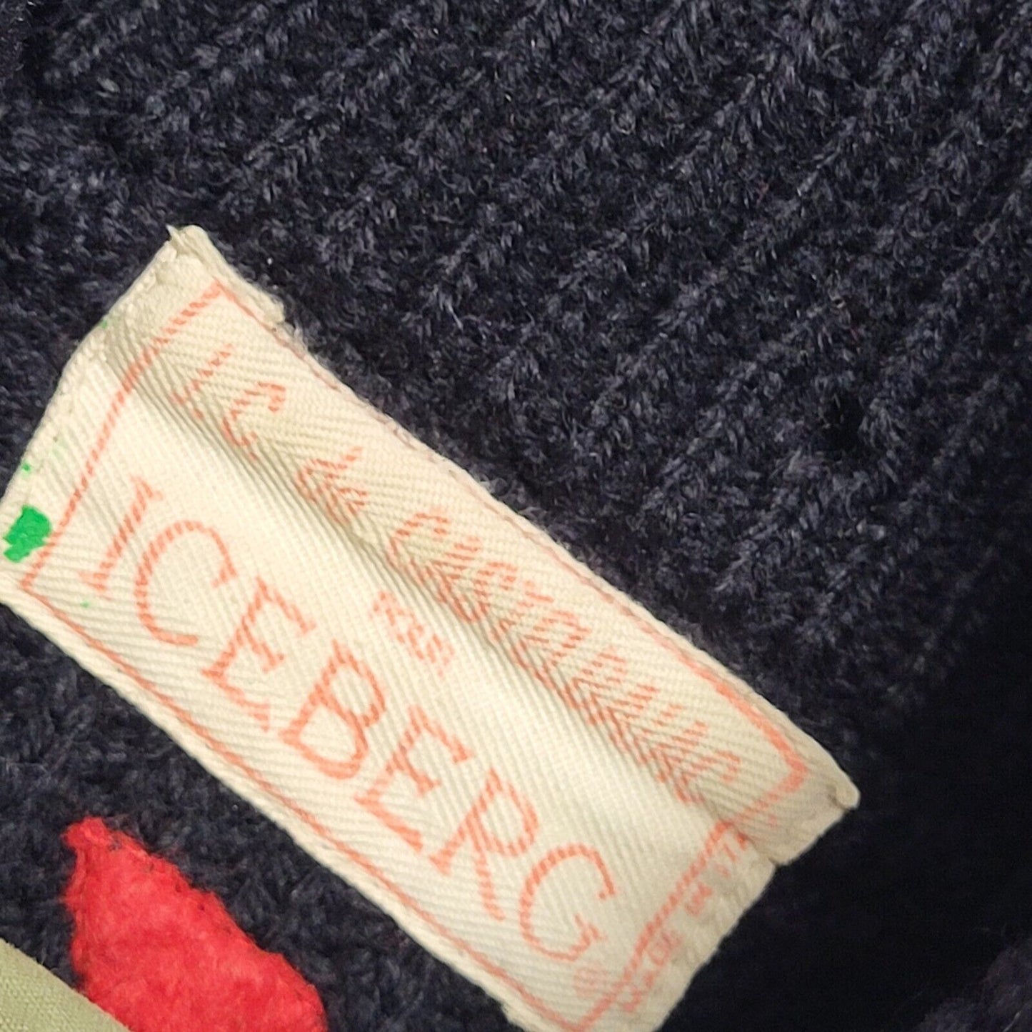 Iceberg Green & Blue 80s Vintage Snap Fasten Jacket Uk Women's Size 16