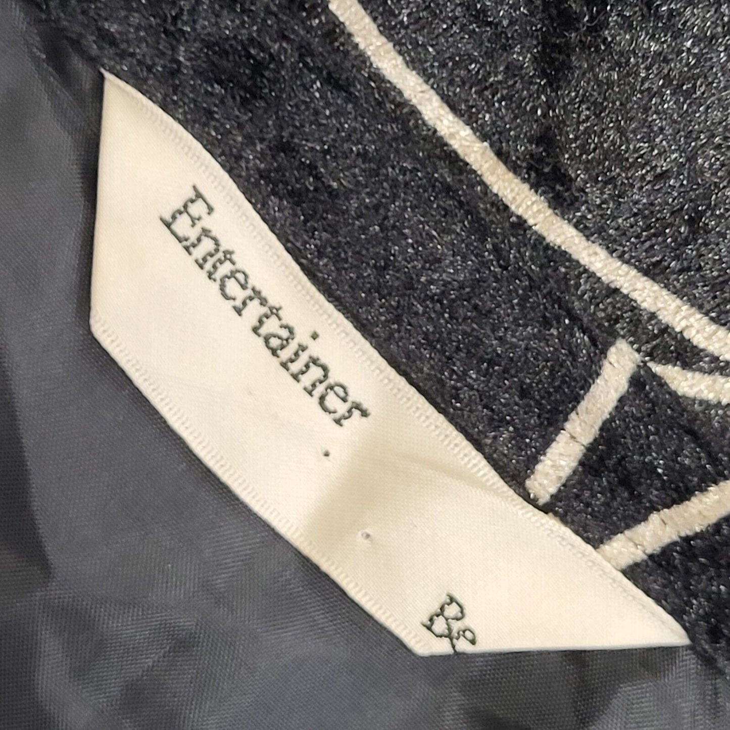 Entertainer Vintage 90's Black Straight Velvet Skirt Uk Women's Size 8 W26