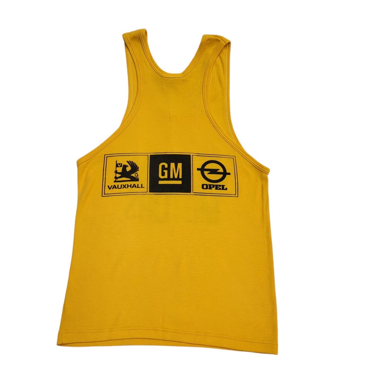 Ron Hill Sports Vintage 90's Vauxhall Motors Yellow Tank Top Women's UK M