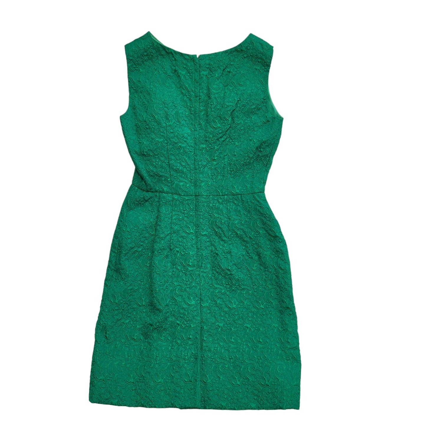 Vintage 70s Green Sleeveless Daywear Dress Uk Women's Size 10