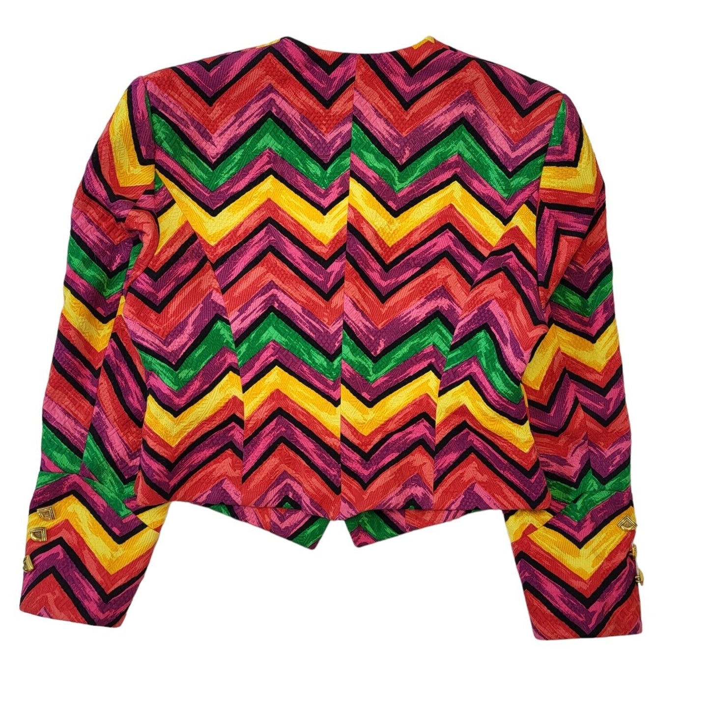 Antonio Gracia 80s Vintage Geometric Button Up Women's Jacket Size 12