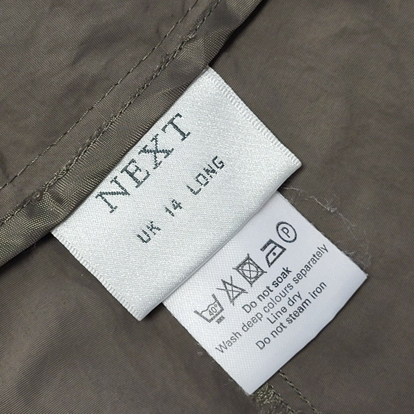 Next Vintage Y2K Brown Nylon Wide Leg Trousers Womens Size 14 Long W31 L31