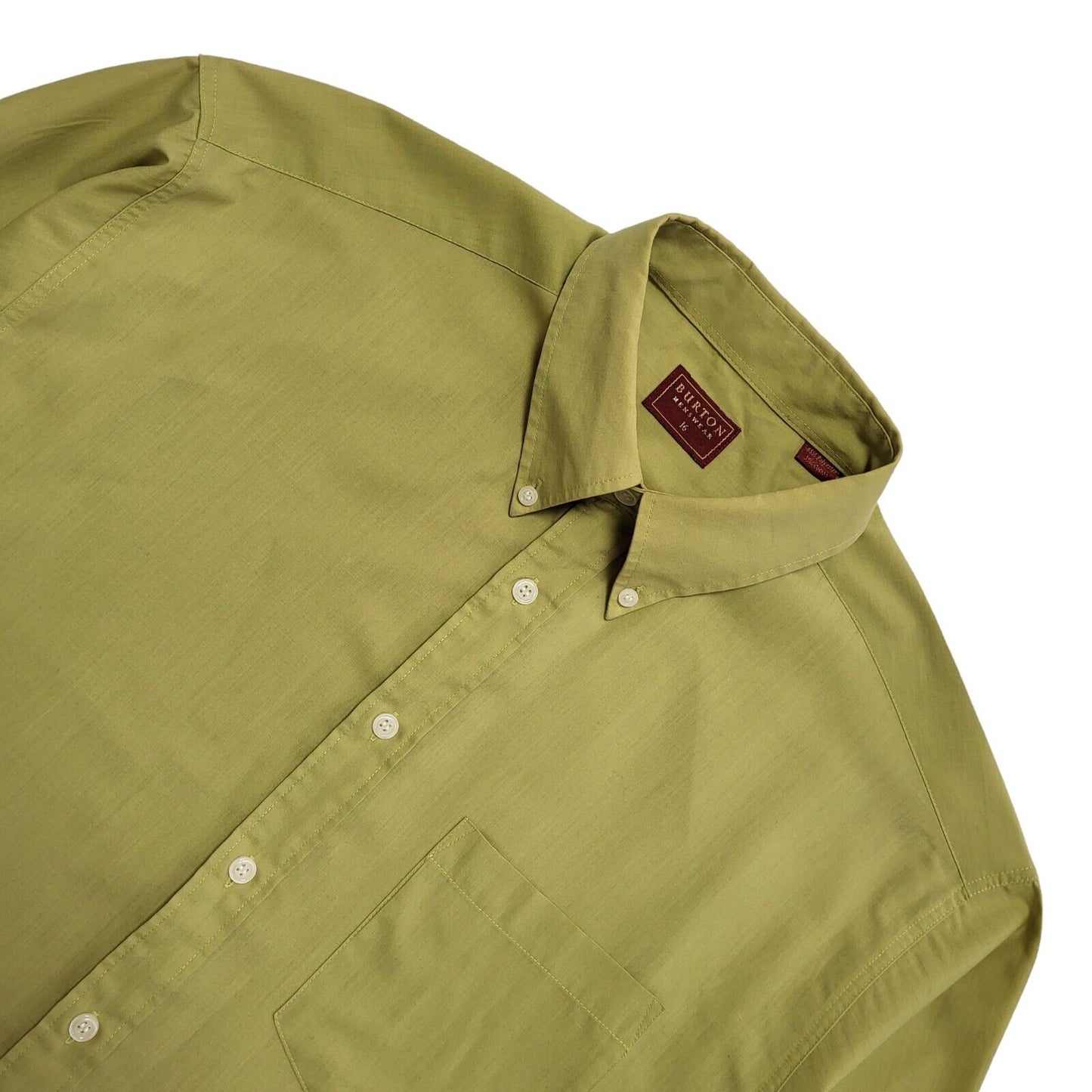 Burton 90's Vintage Green Long Sleeve Shirt Uk Men's Size Large