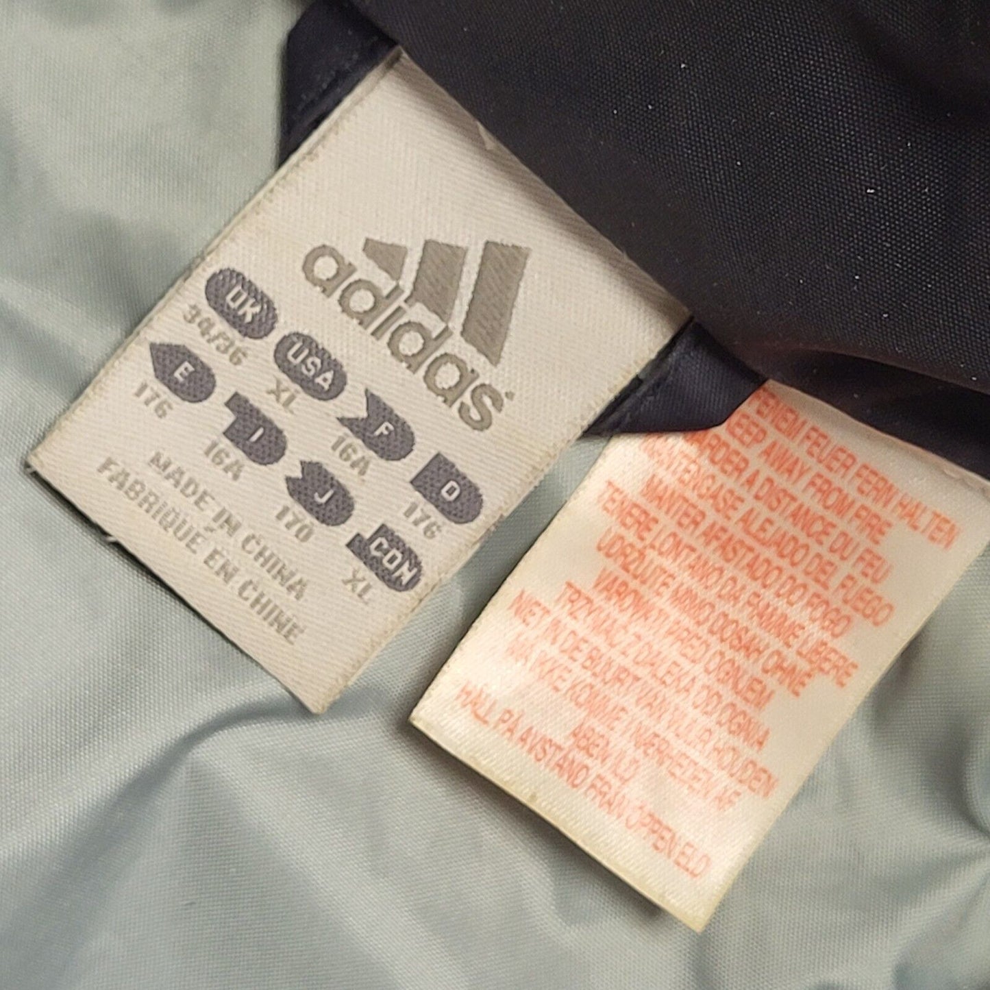 Adidas Y2K Blue Hooded Windbreaker Jacket Boys UK XL