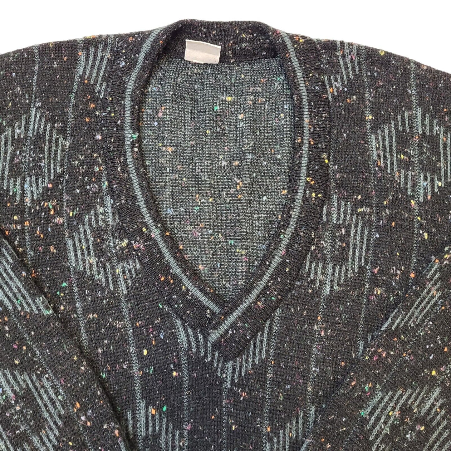Jufi 80s Vintage V-Neck Jumper Men's Size Large