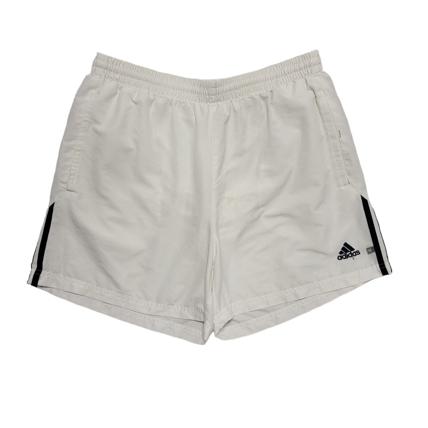 Adidas White Y2k Drawstring Sports Shorts Uk Men's XL Waist 36"