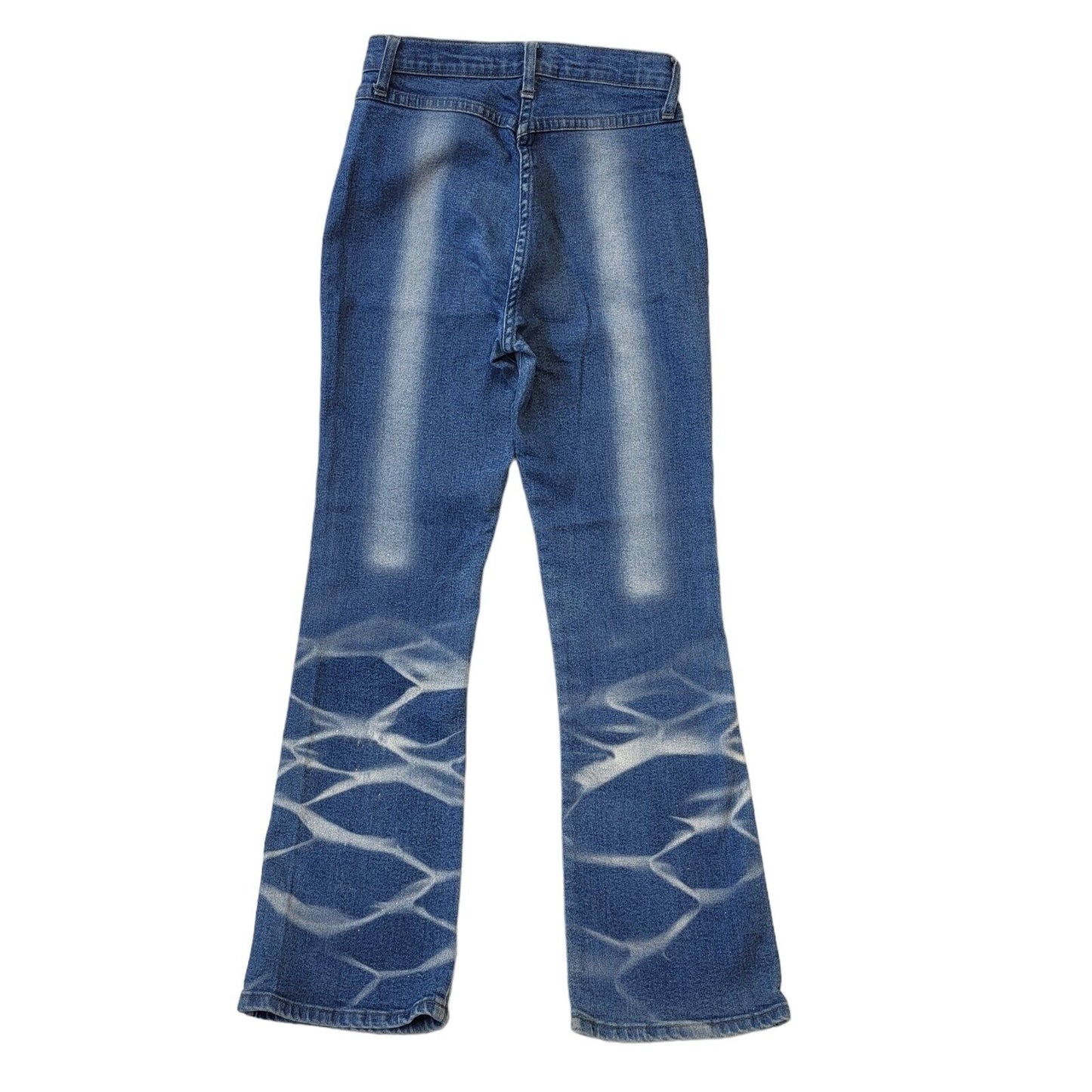 90s Vintage Blue High Waist Denim Bleached Jeans Women's Size 12 W30 L30