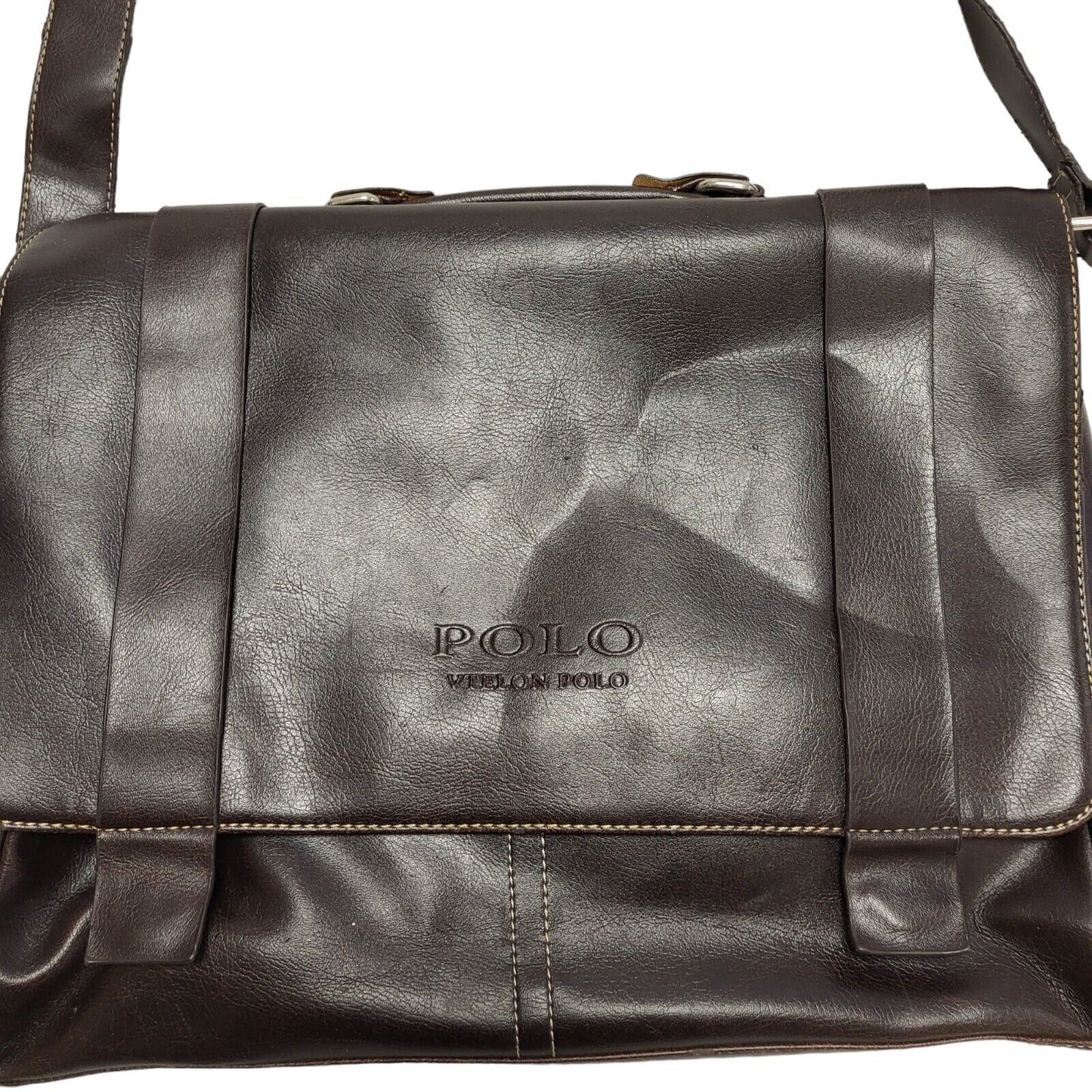 Telon Polo Brown Leather Hand Bag / Shoulder Bag Uk Women's 13.5" x 14.5"