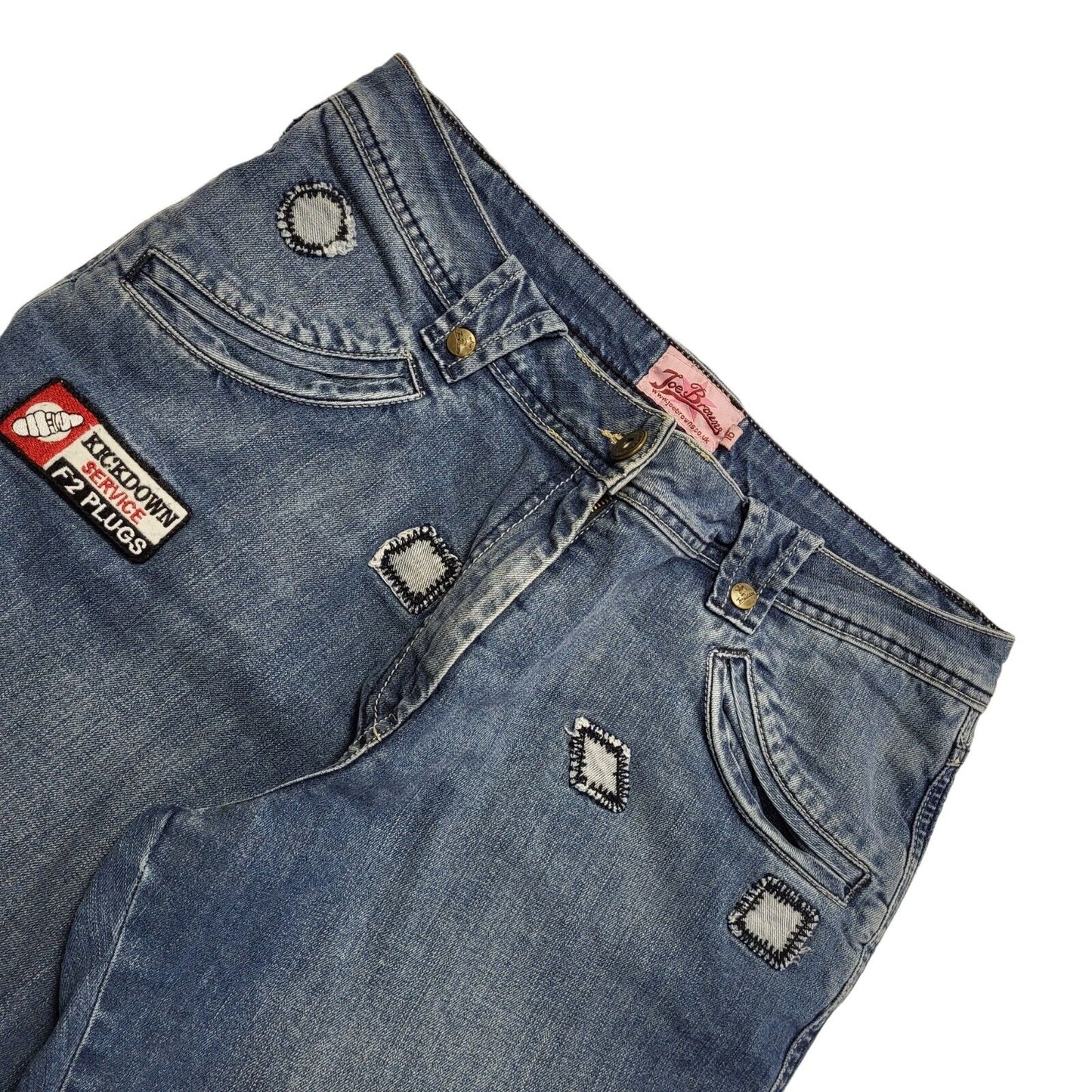 Joe Browns Vintage Y2k Dark Blue Flared Denim Jeans Women's Size 16 W34 L31