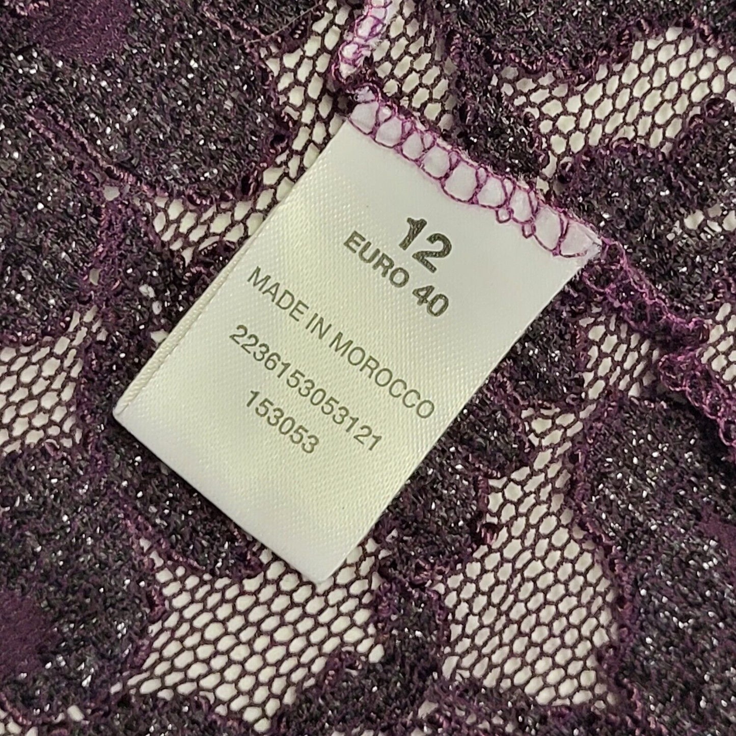 Principles Y2K Purple Floral Lace Tie Front Cardigan Womens UK Size 12