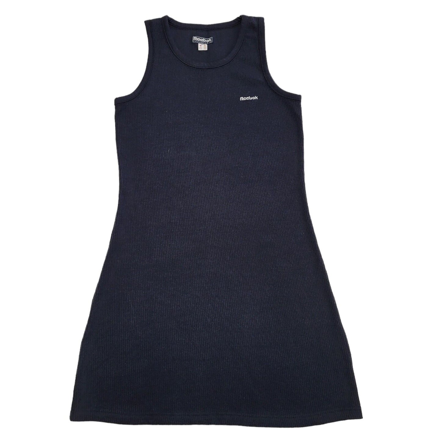 Reebok Navy Blue Knitted Sleeveless Dress Y2K Women's Size 10 EU 38