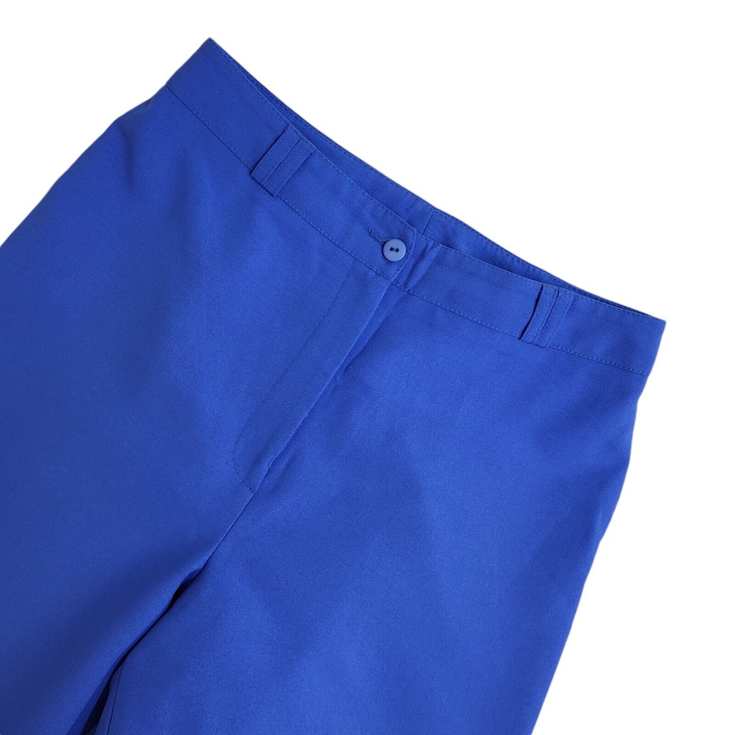 New Look 90s Vintage Blue Straight Leg Casual Trousers Uk Women's 12 W30 L31