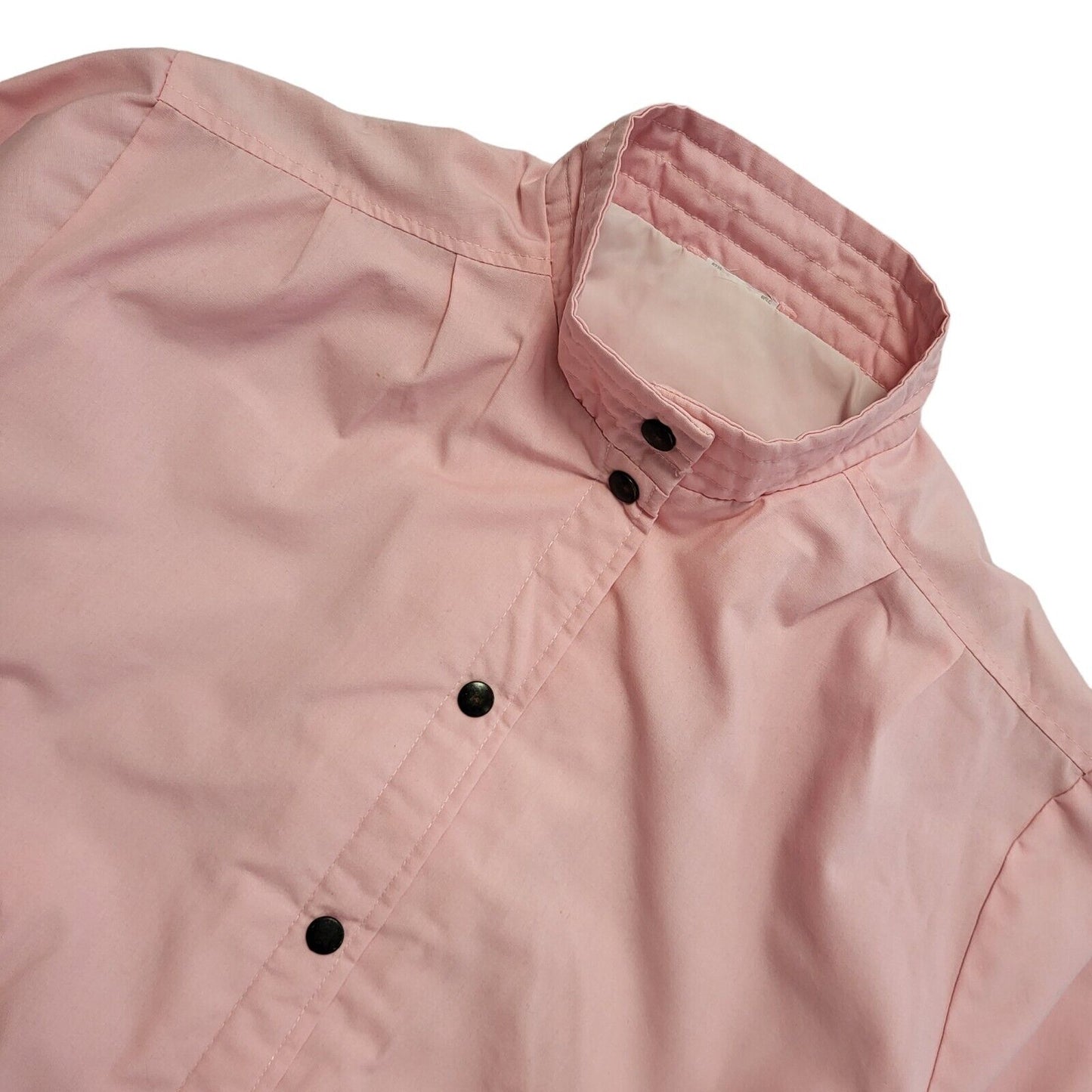 Vintage 90's Pink Snap Round Neck Jacket Womens UK Size 18
