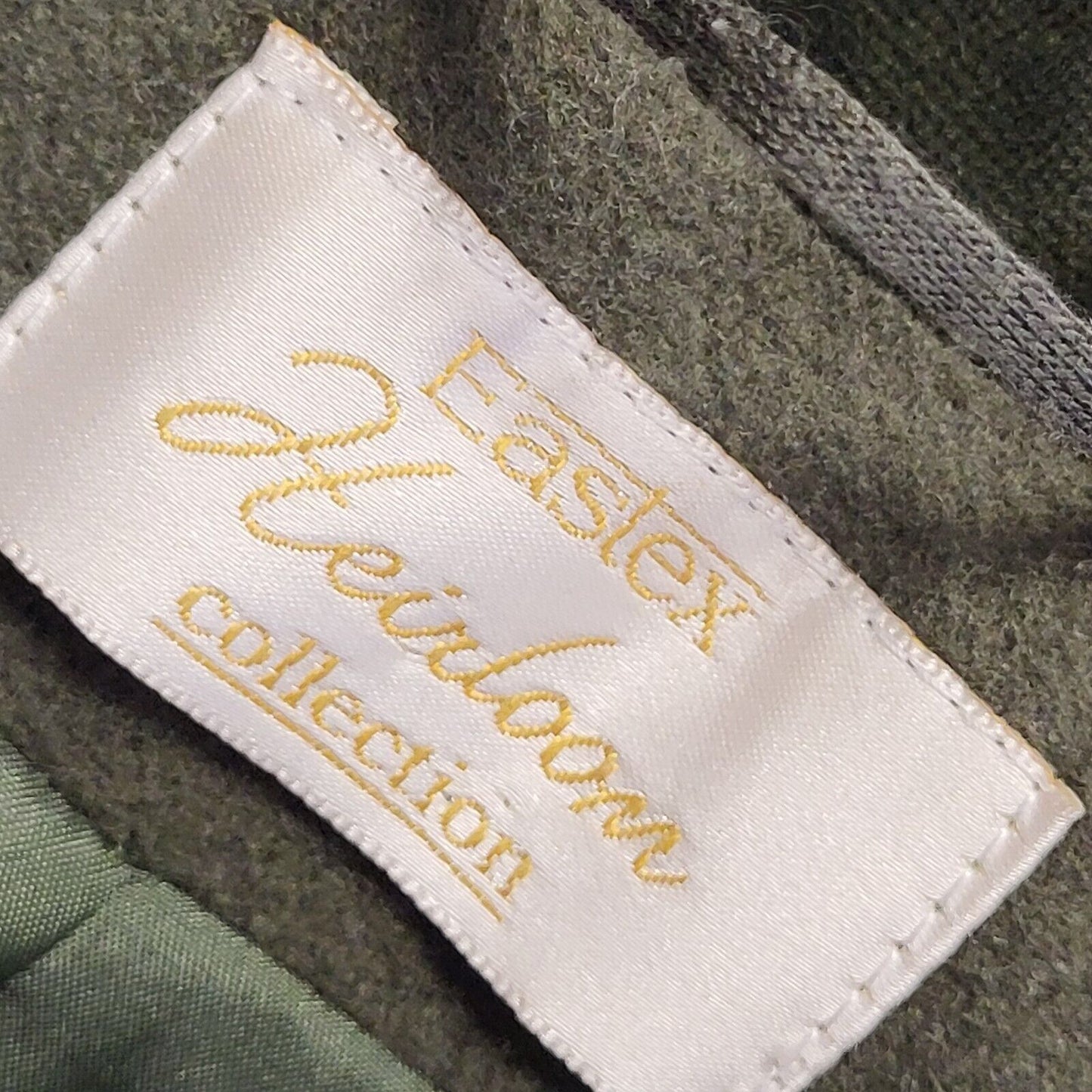 Heirloom Vintage 80s Green Button Rain Coat Women's Size 16