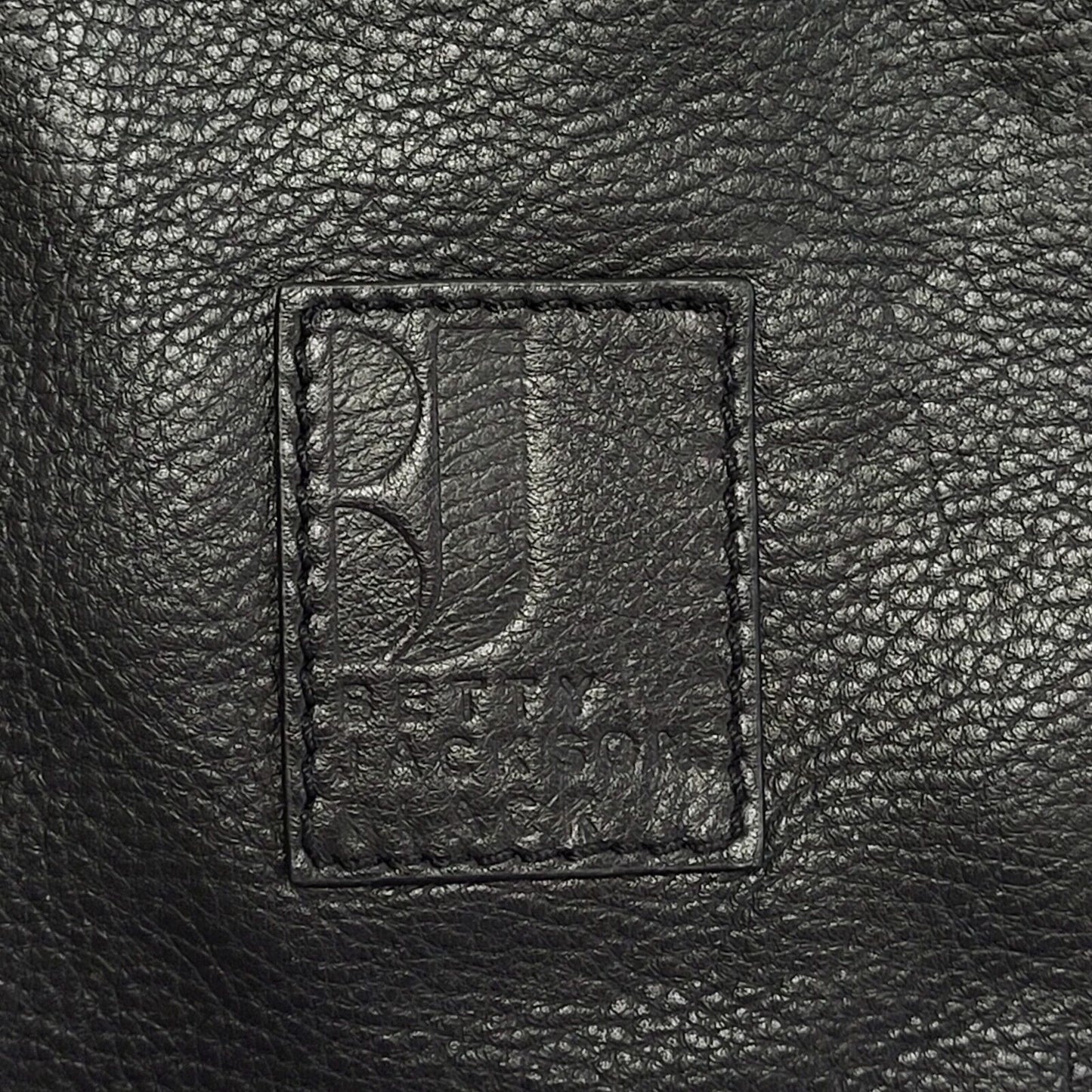 Betty Jackson Black Leather Clutch Bag Uk Women's Size 11" x 7"