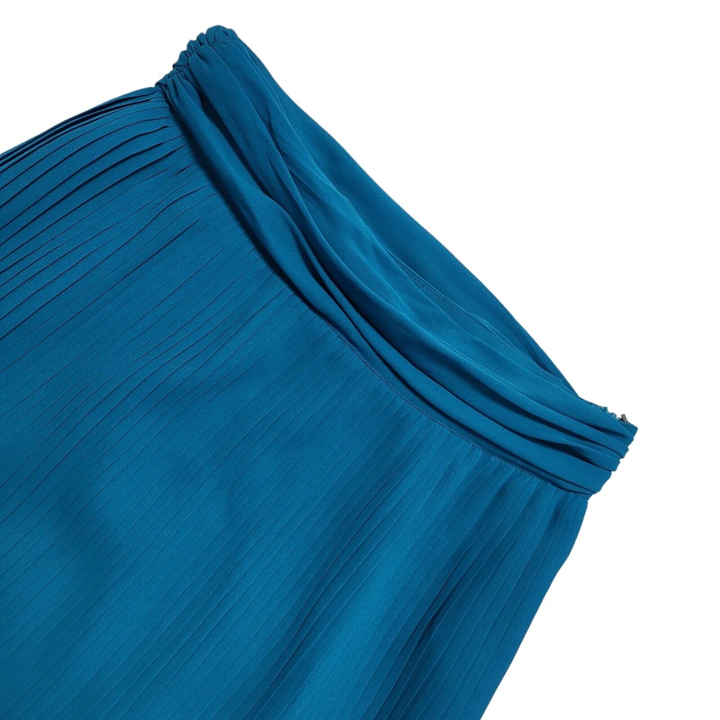 Collage Vintage 80's Blue A-Line Pencil Skirt Uk Women's Size 12
