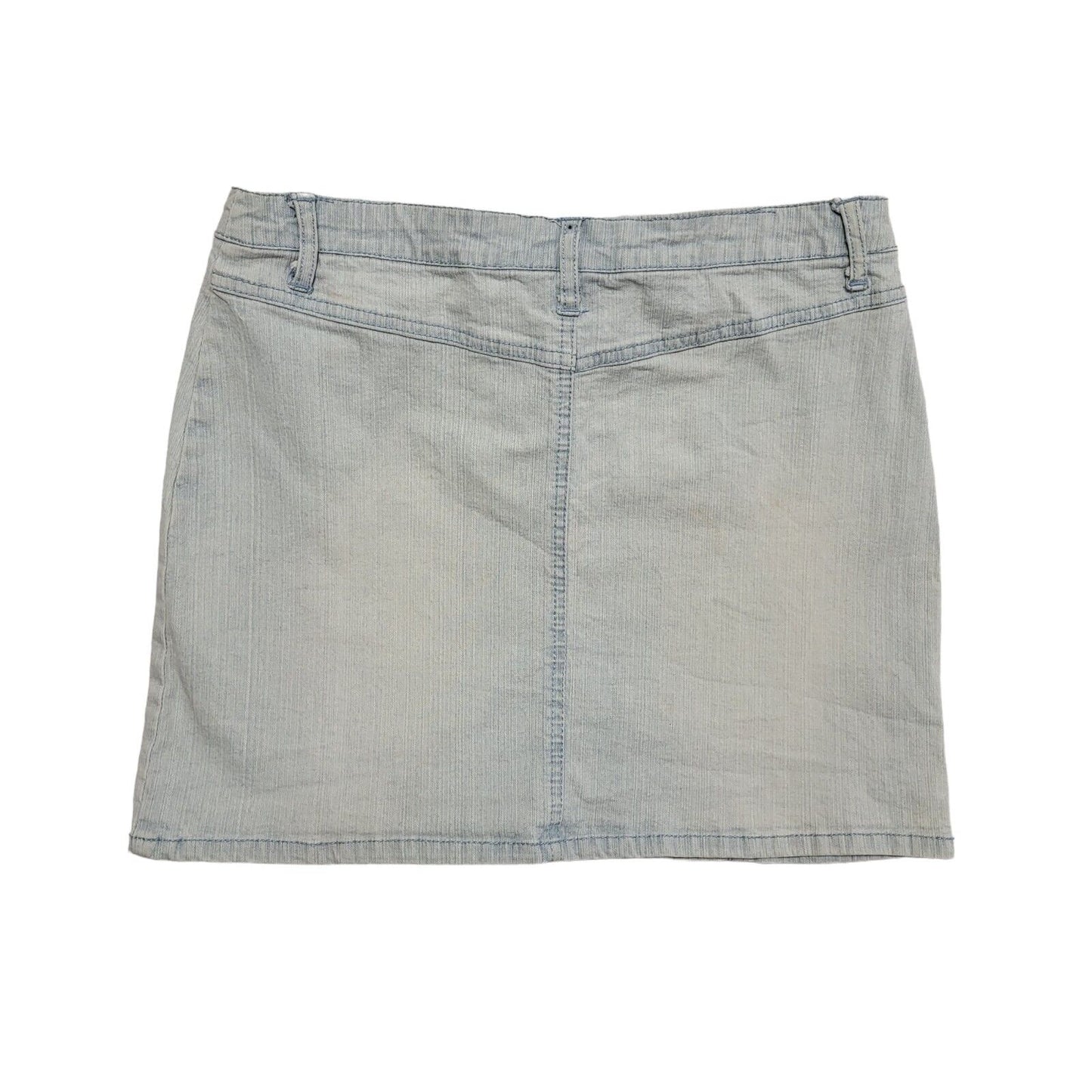 Pilot Y2k Light Blue Lace-Up Short Denim Skirt Uk Women's Size 10