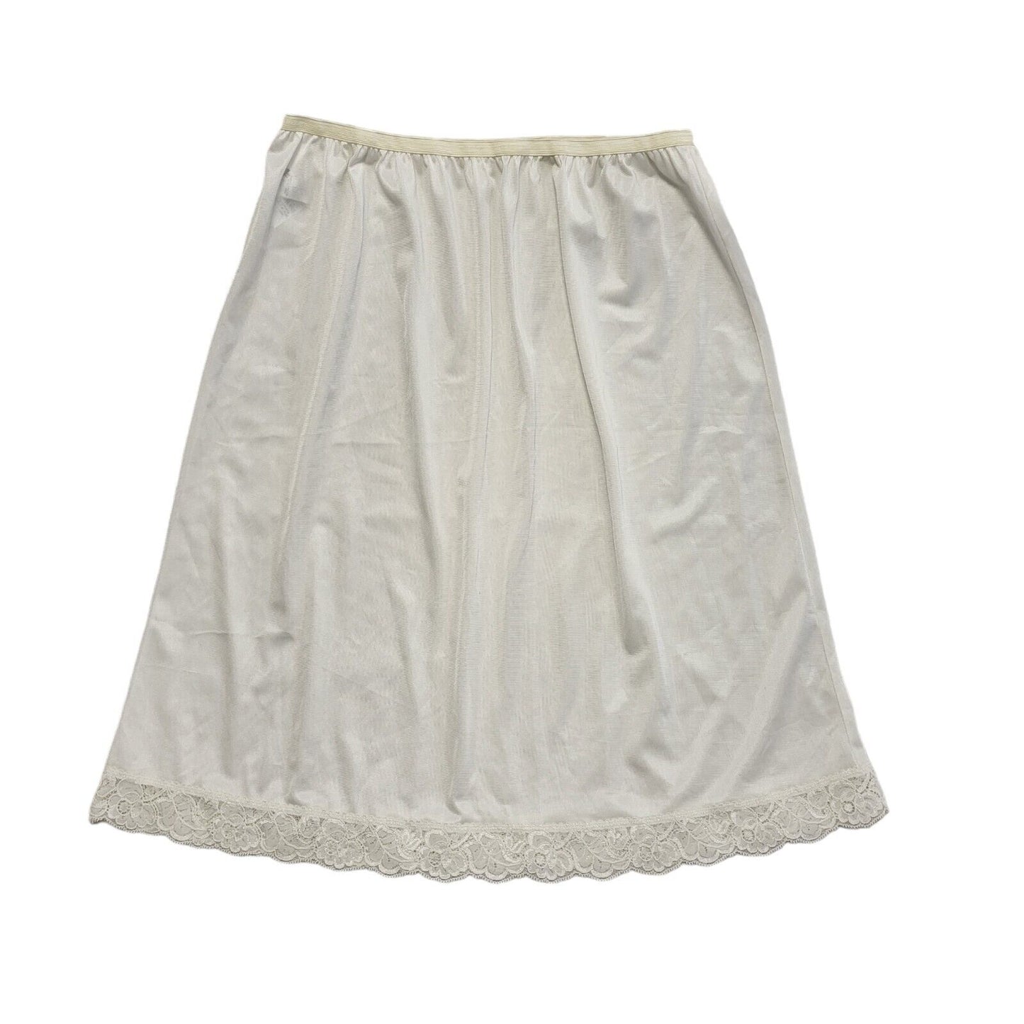Marks and Spencer Vintage 80's Cream Slip Skirt Womens UK 18 W36