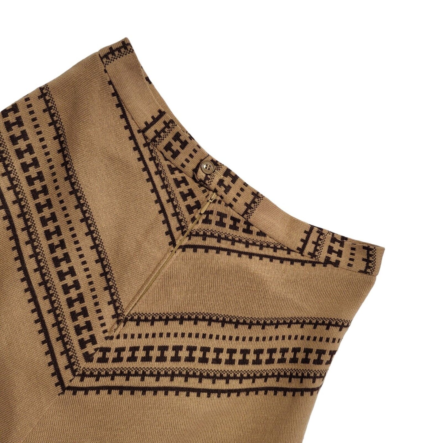 Vintage 90's Brown A-Line Midi Skirt Womens UK Size 14 W32