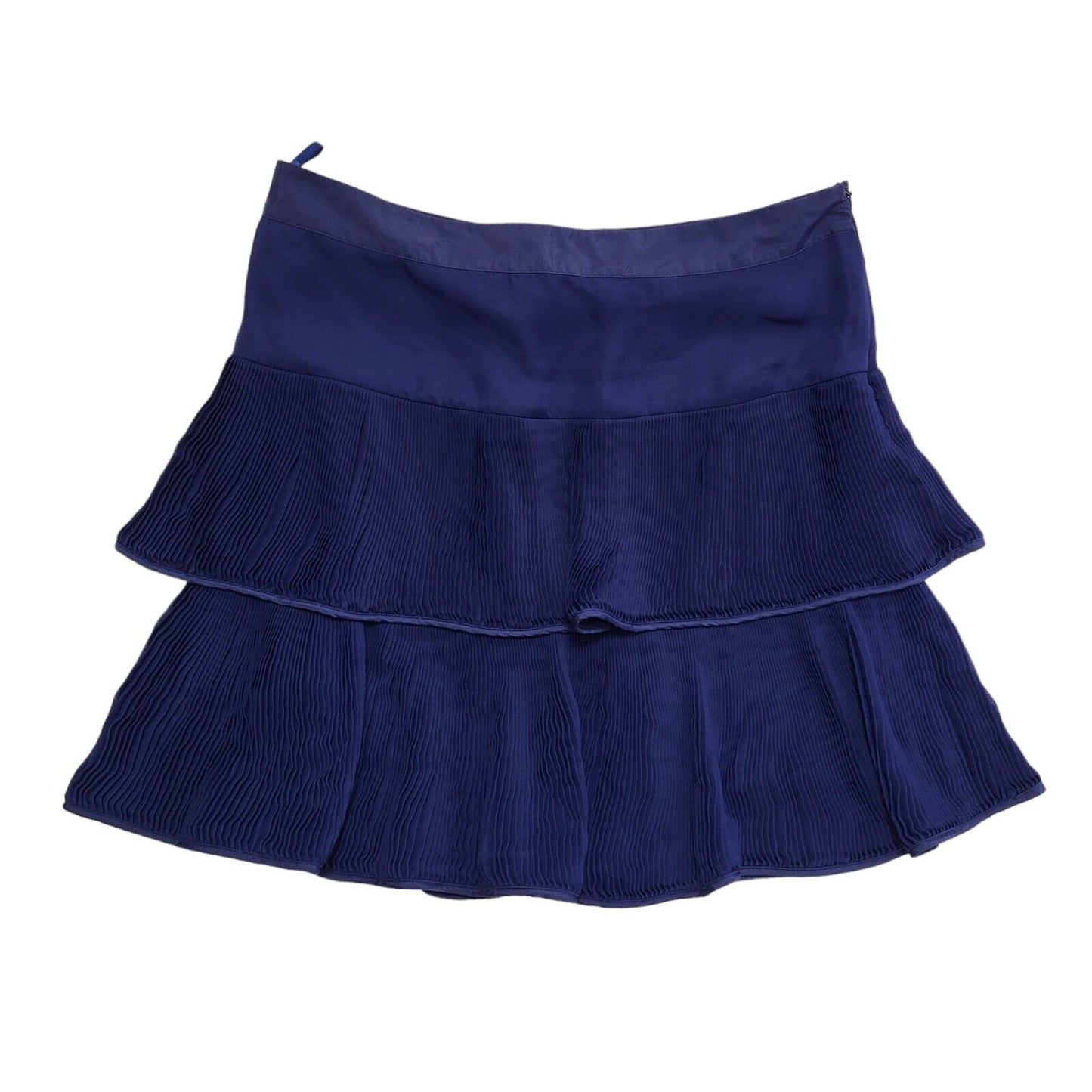 Reiss Blue Tiered Skirt Vintage Y2K Womens UK Size 14-16 W32-34