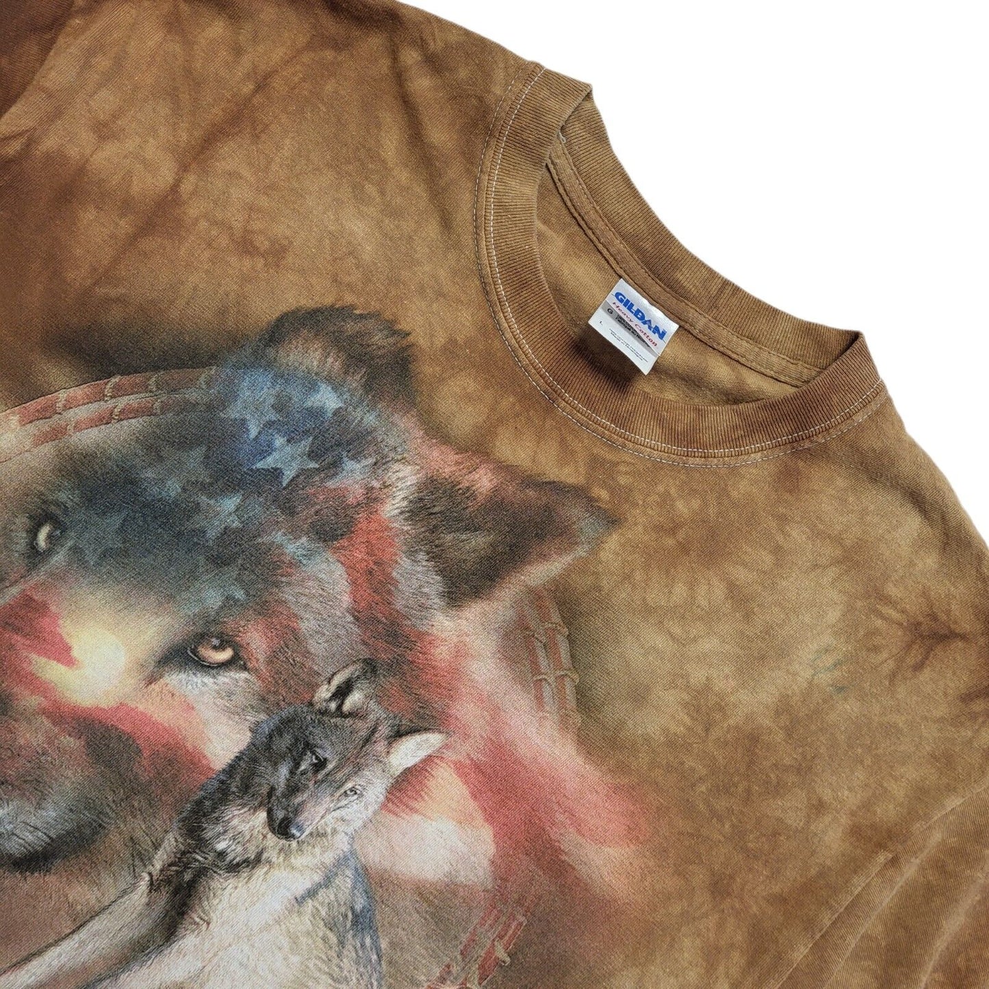 The Mountain Gildan Brown Vintage Y2K Short Sleeve T-Shirt Uk Men's Large