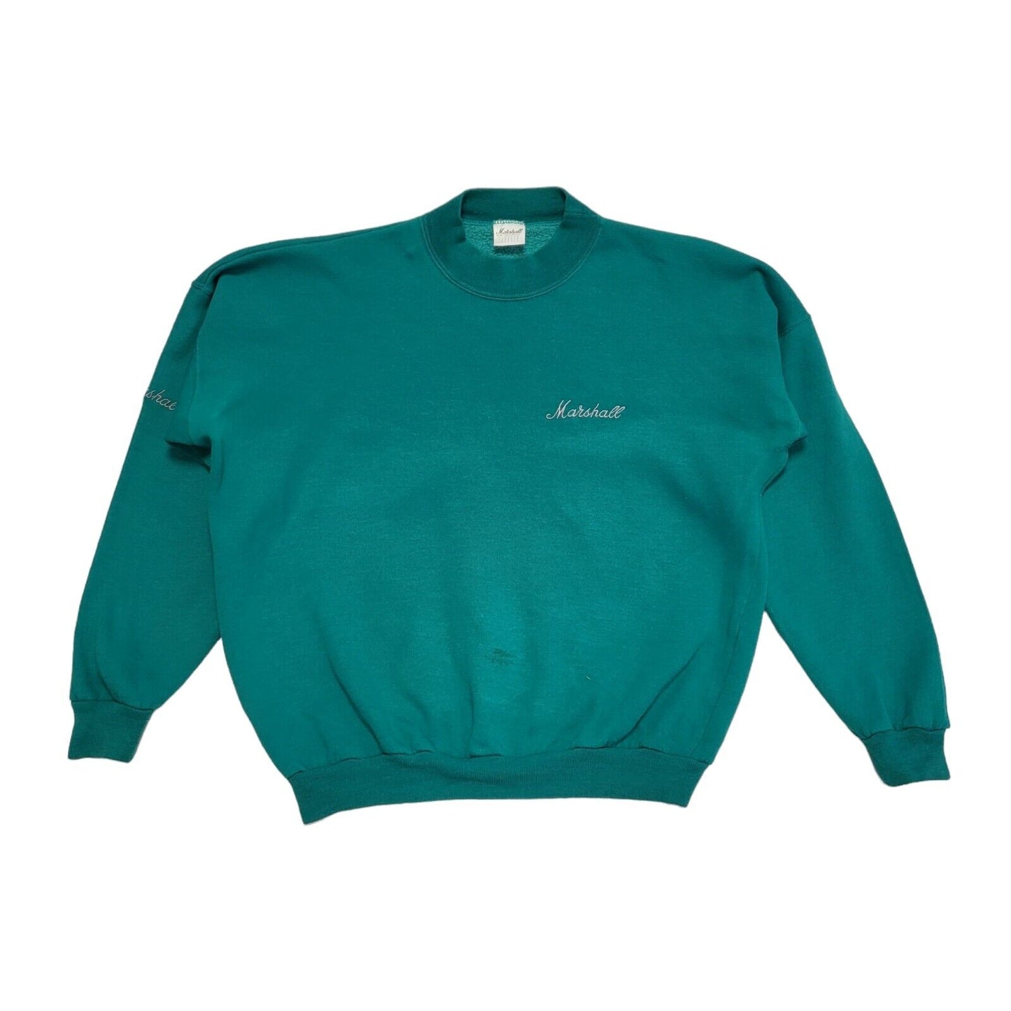 Marshall 80's Green Crew Neck Sweatshirt Uk Men's Size XL