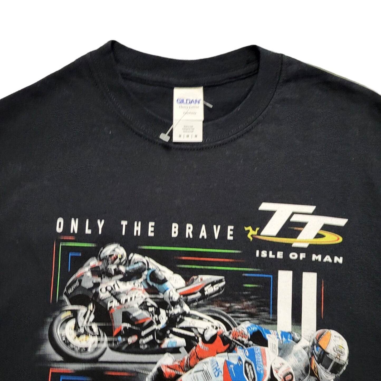 Isle Of Man TT Gildan Black Vintage 90s  Short Sleeve T-Shirt Uk Men's M