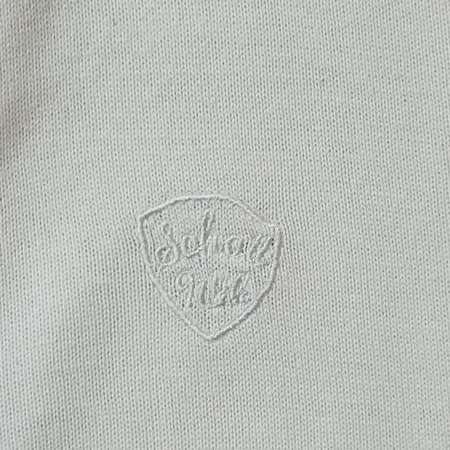 Schott Y2K Vintage White Zipped Cotton Cardigan Men's Size Small