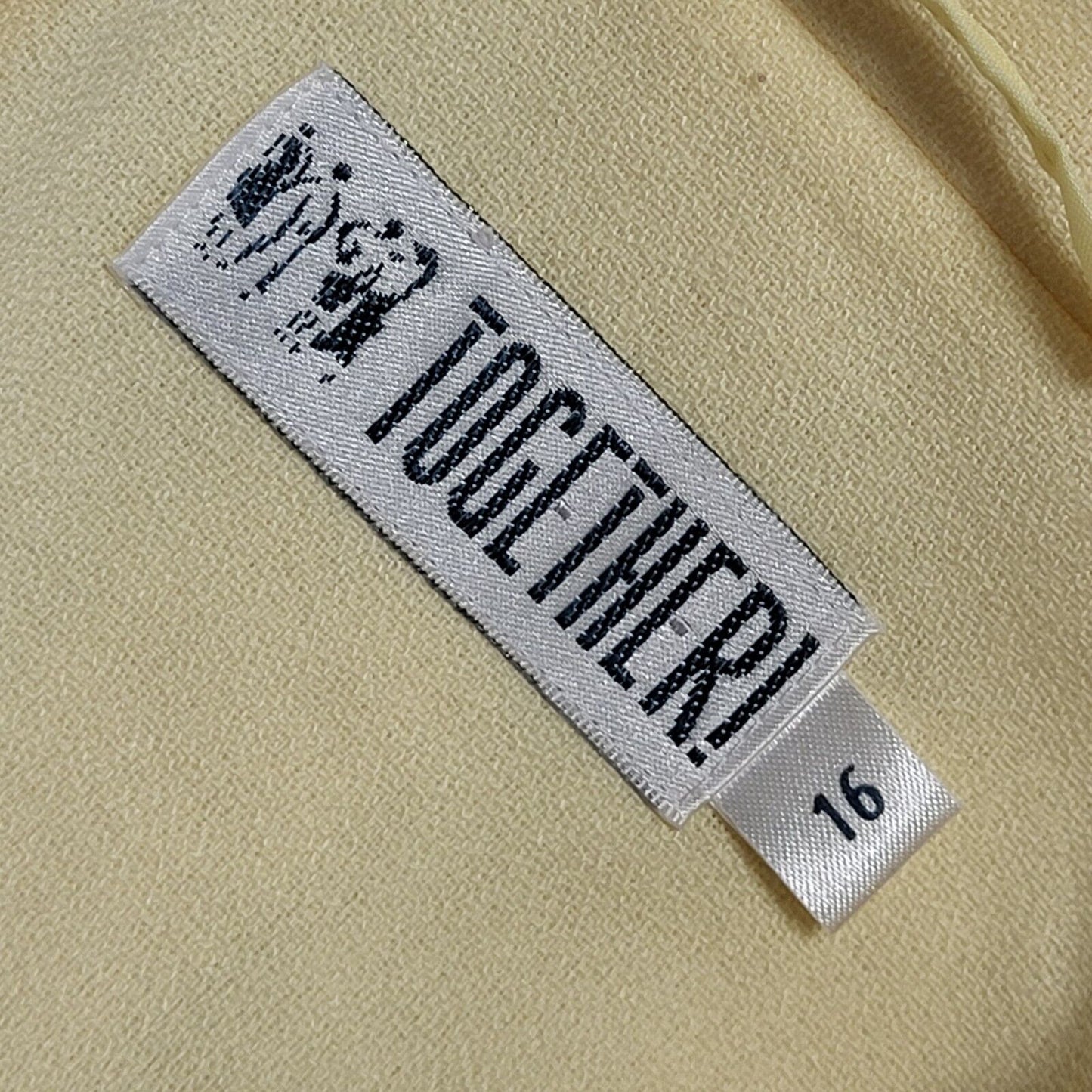 Together 70s Vintage Yellow 2 Piece Dress Suit Uk Women's Size 18 W36