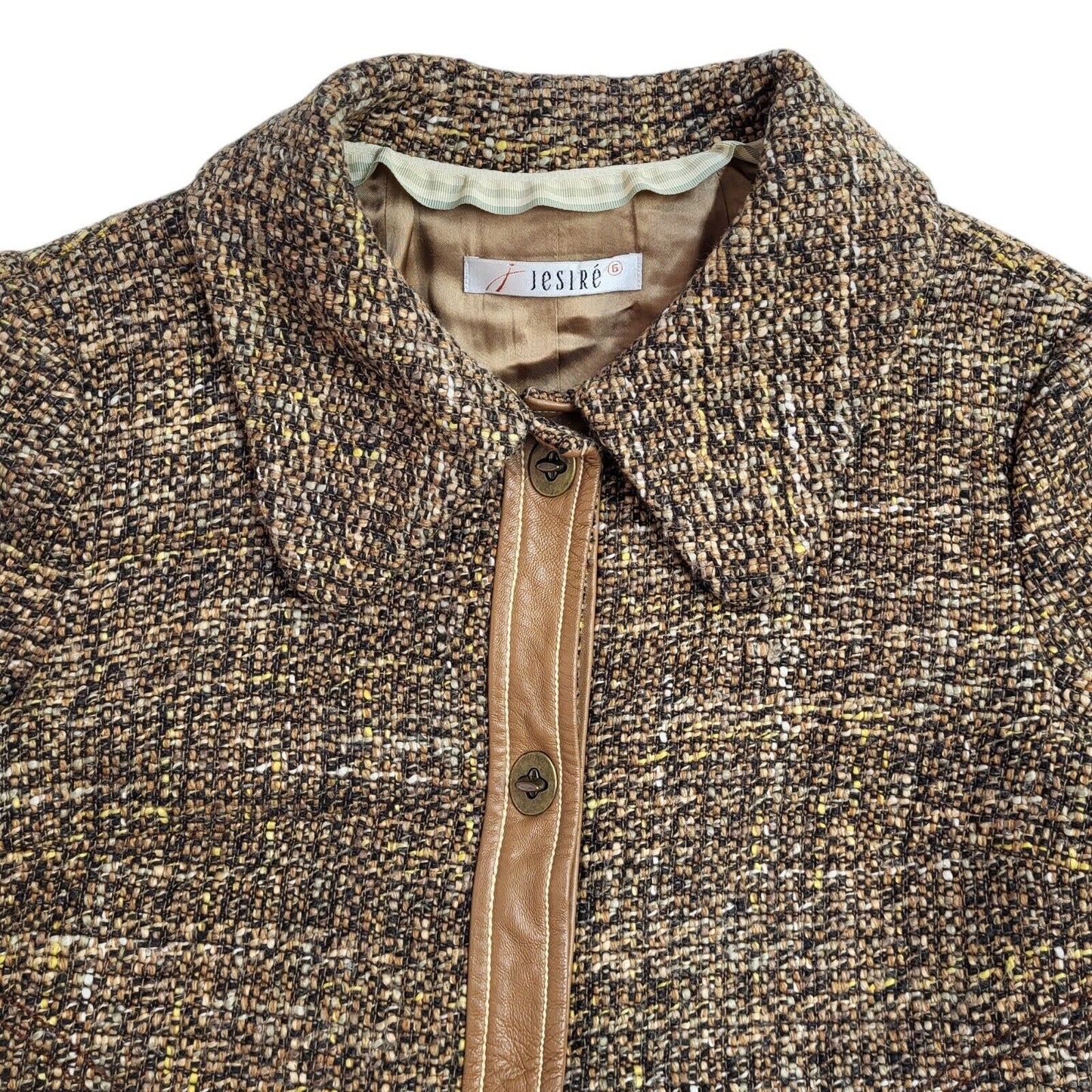 Jesire 90s Brown Button Dress Jacket Uk Women's Size Medium