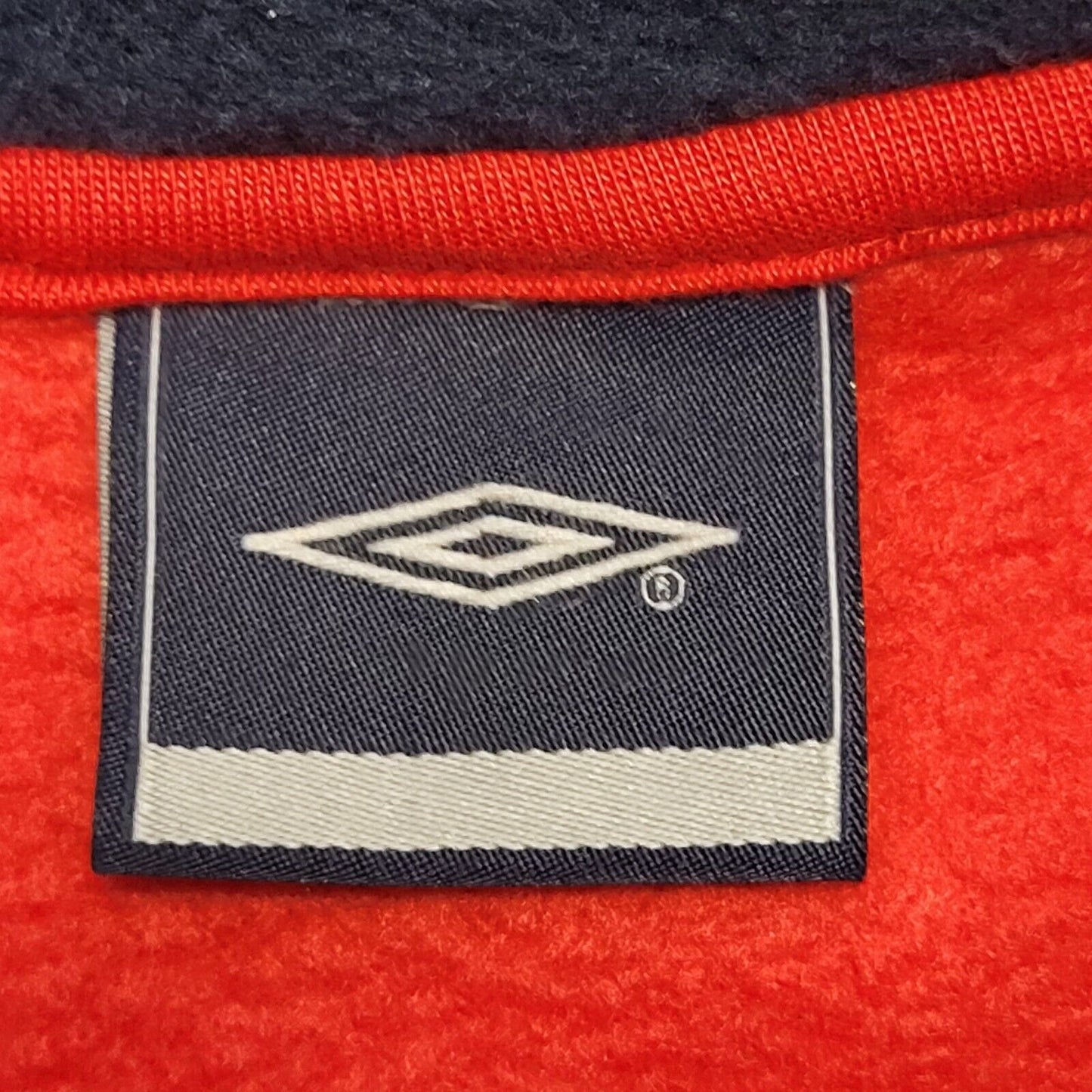 Umbro Y2K Vintage V-Neck Blue & Red Kids Fleece Size XL.