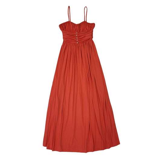 Marjon Couture Trina Lewis Vintage 70s Red Evening Dress Uk Women's Size 14