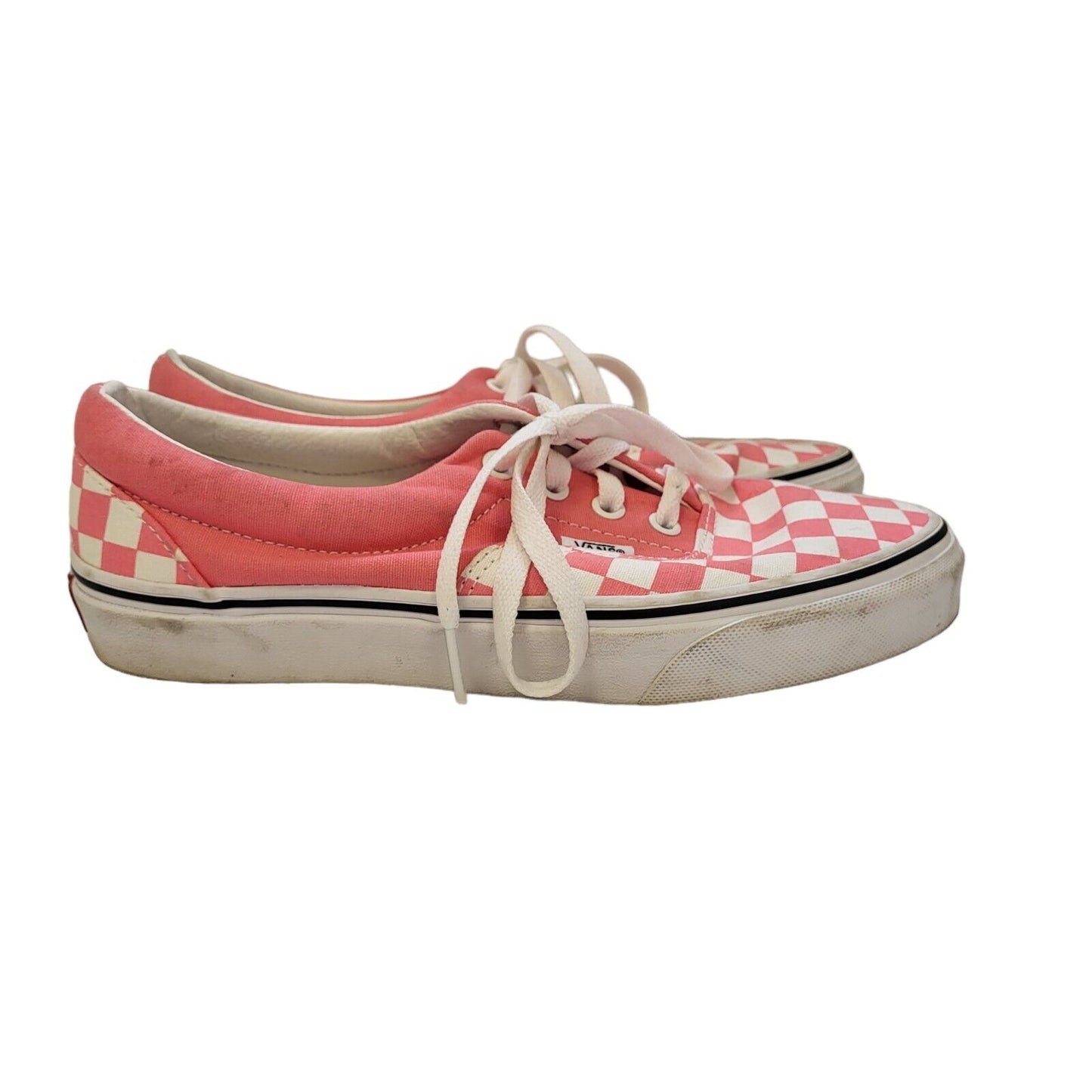 Vans Pink & White Lace-up Sports Casual Trainers Uk Women's Size 5