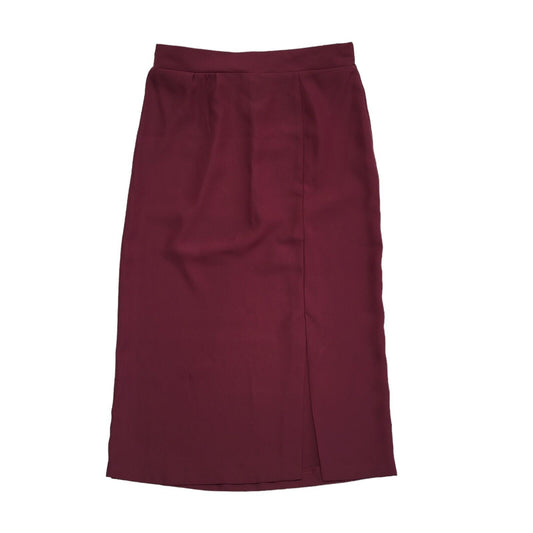 Classic Vintage Dark Red 90's Straight Pencil Skirt Uk Women's Size 16 W34
