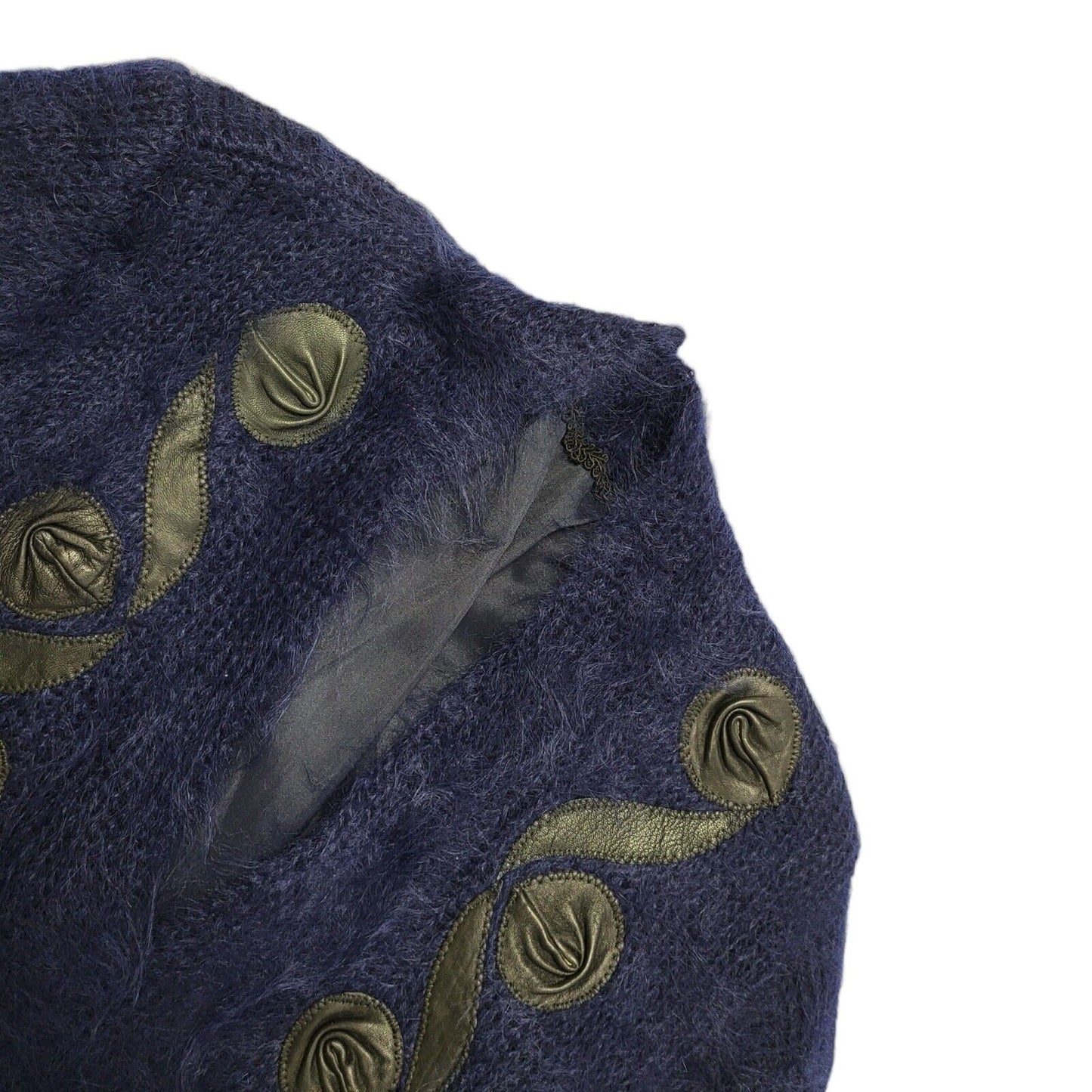 80's Vintage Blue Button Up Wool Cardigan Uk Women''s Size 18