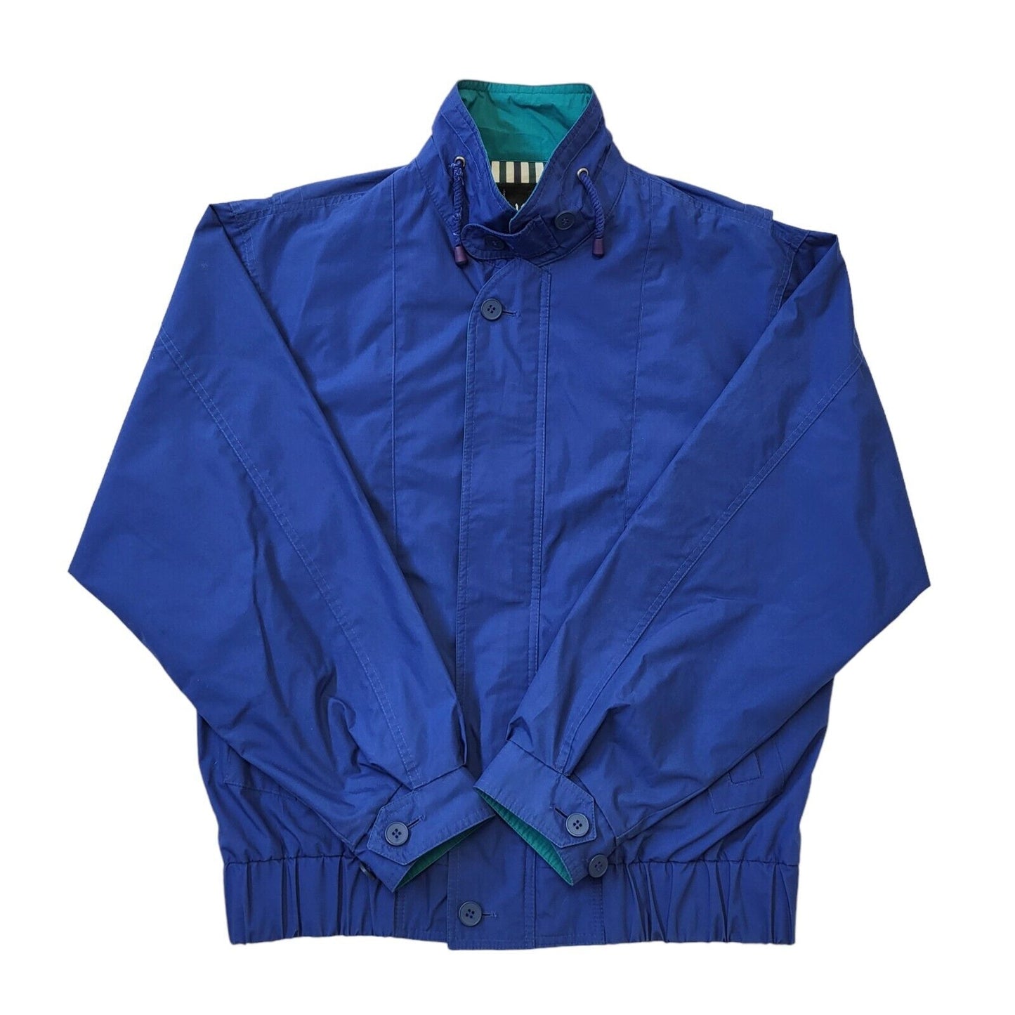 90s Vintage London Fog Blue Zipped Jacket Men's Size Medium
