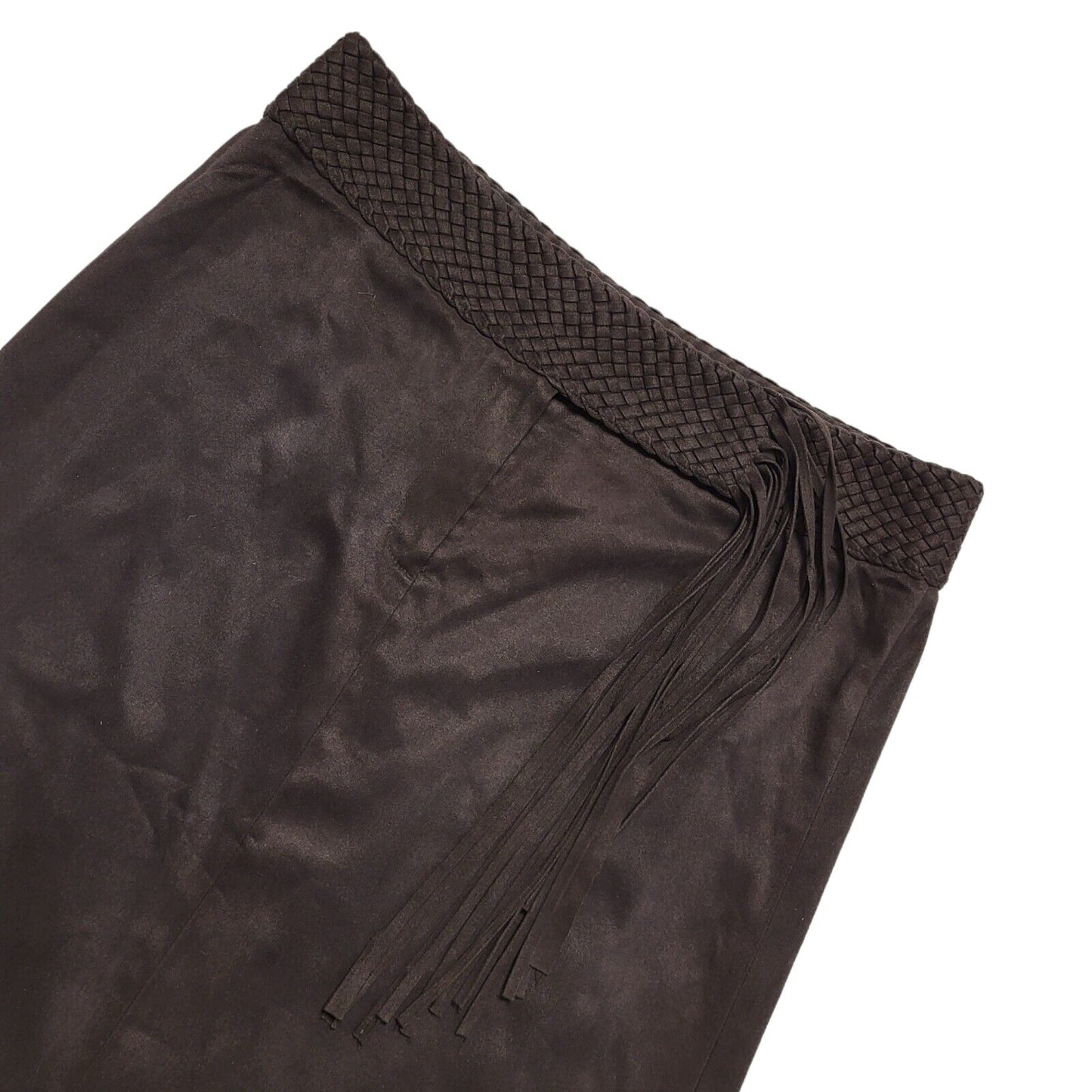 Next Vintage 80's Brown Long Tassle A-Line Skirt Womens UK Size 14