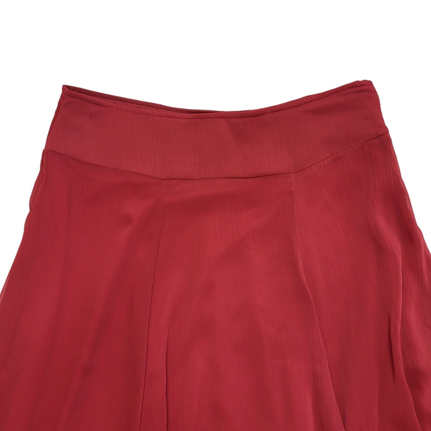 Vintage 90's BM Collection Red A-Line Polyester Skirt Womens UK 12 W30