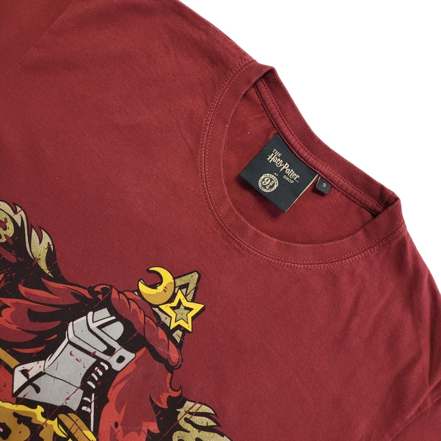 The Harry Potter Shop Burgundy Y2K Gryffindor Short Sleeve T-Shirt Mens Size S