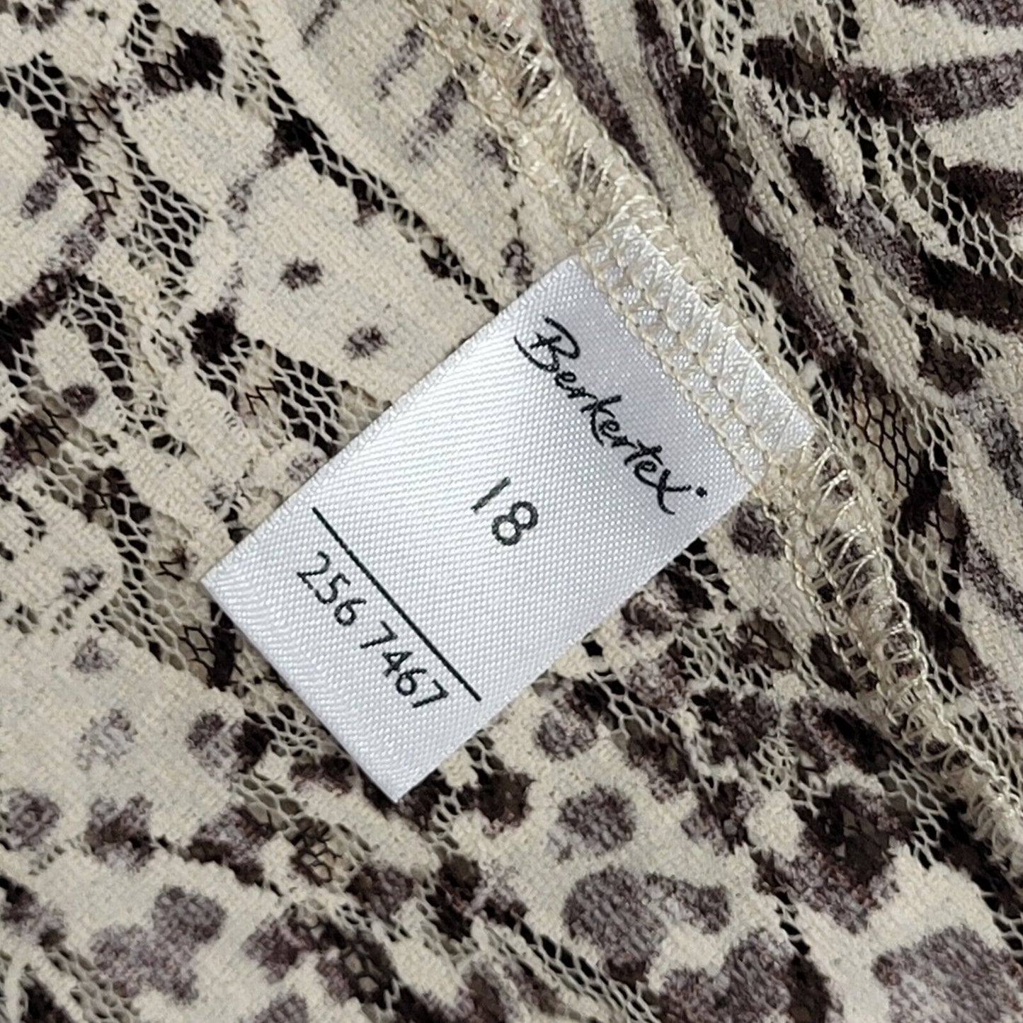 Berkertex Animal Print Button Up Blouse Womens UK 18