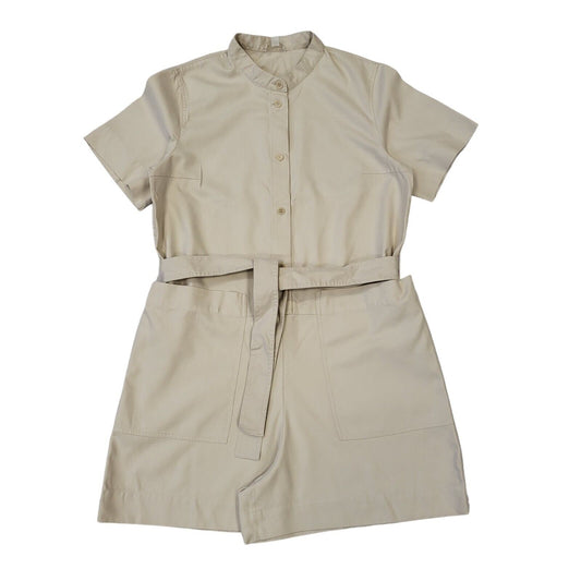 Cos Vintage Y2K  Beige Short Sleeve Shirt Dress UK Women's Size 18