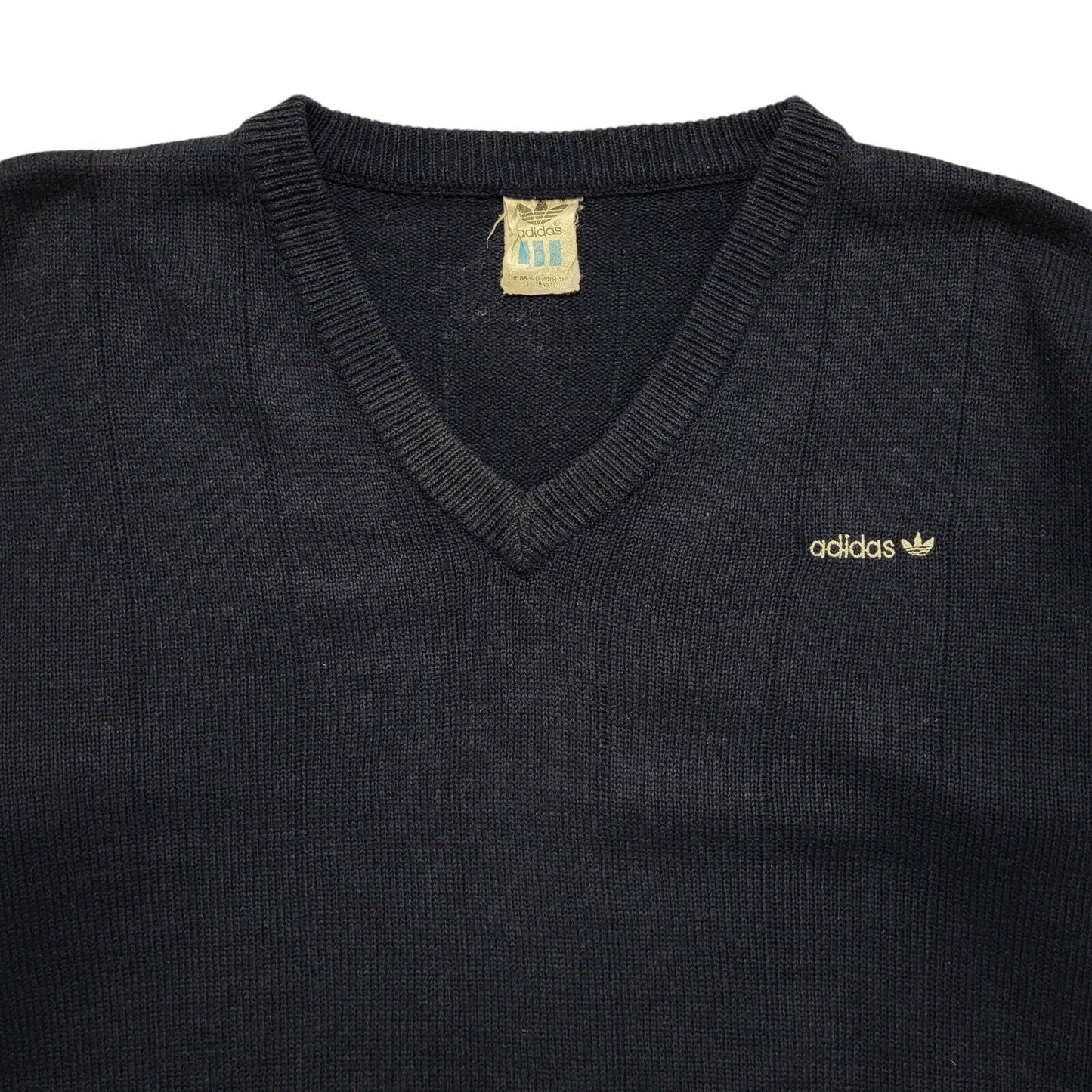 Adidas Navy Blue Vintage 90s Crew Neck Jumper Uk Men's Size Small