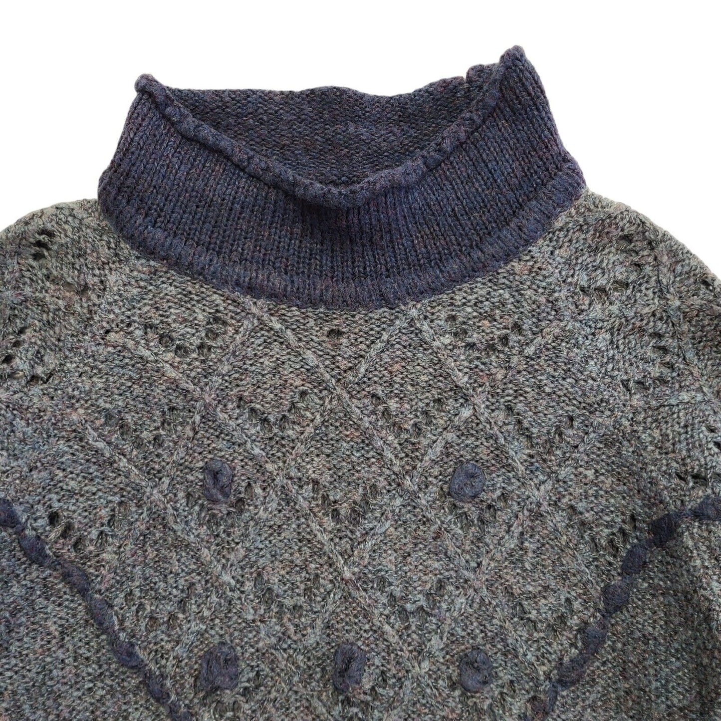 Anita Vintage 80's Blue Long Sleeve Jumper UK Womens Size M