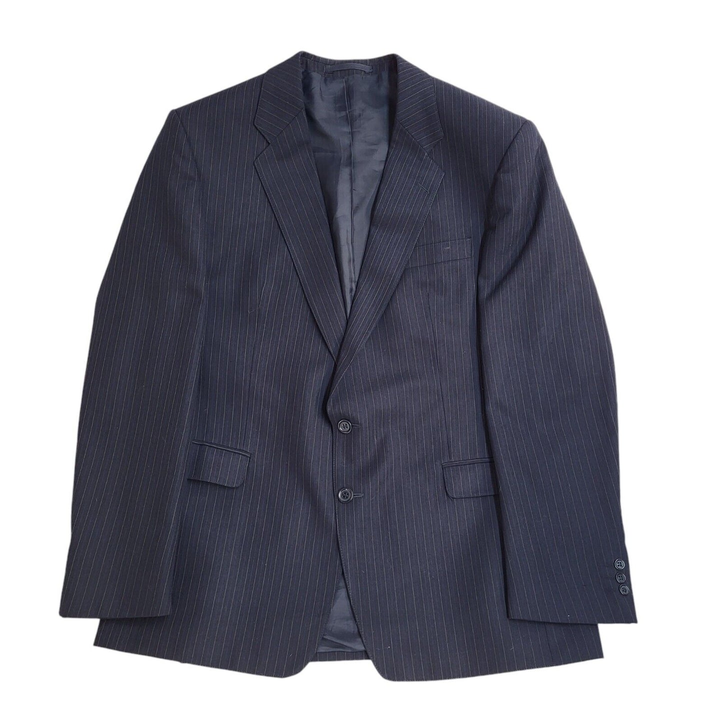 Greenwoods 90s Navy Blue Blazer Suit Jacket Uk Men's Size XL 44" W40 L31