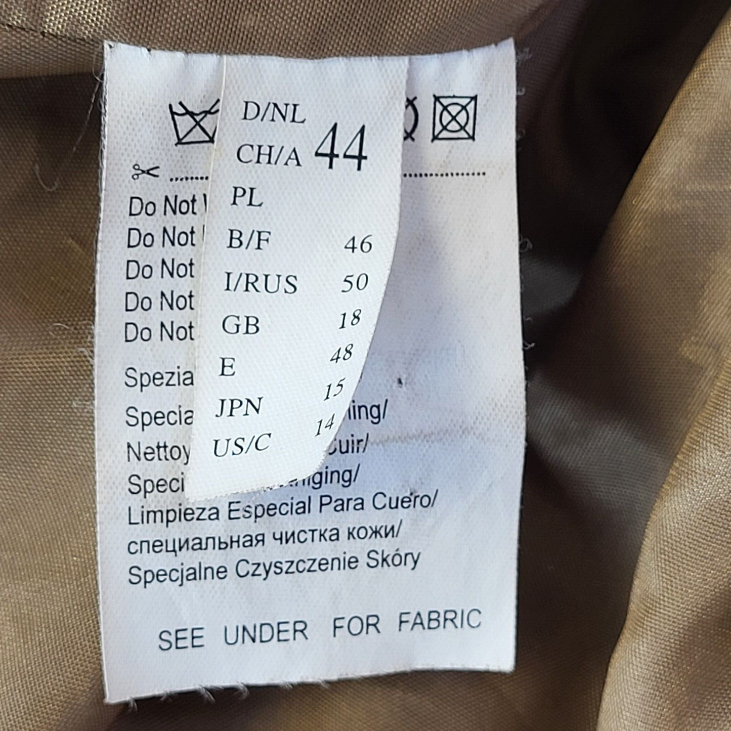 Gerry Weber 90s Brown Zip Up Leather Jacket Faux Fur Collar Women's Size 18