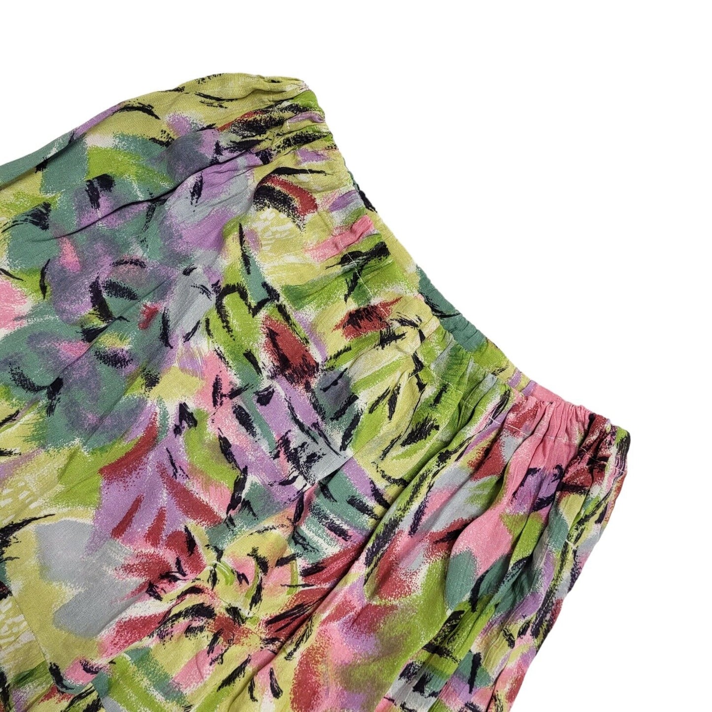 Vintage 80's Multicoloured Retro Abstract Skirt Womens UK 14
