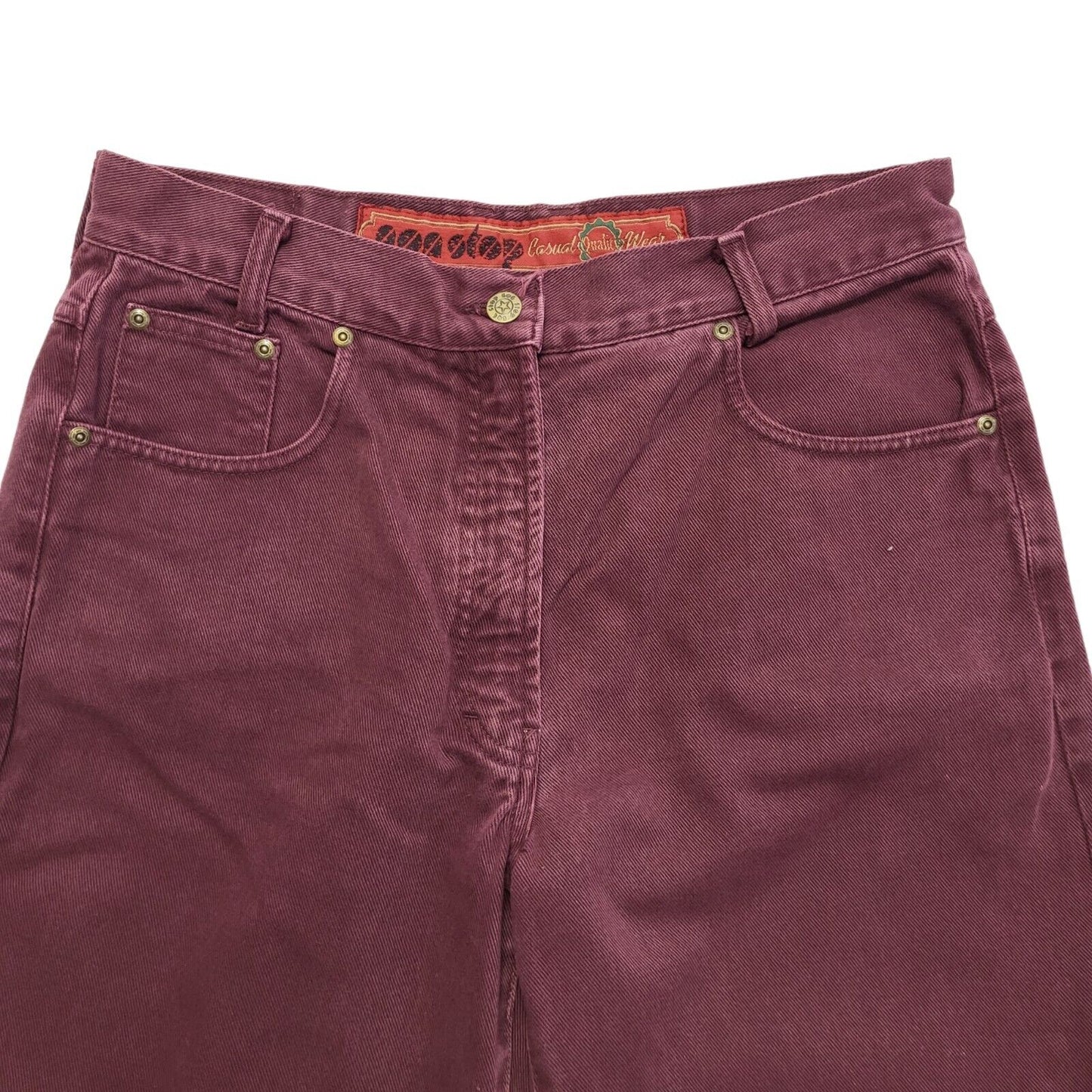 101 Stop 90s Burgundy Straight Leg Denim Jeans Men's Size M W33 L31
