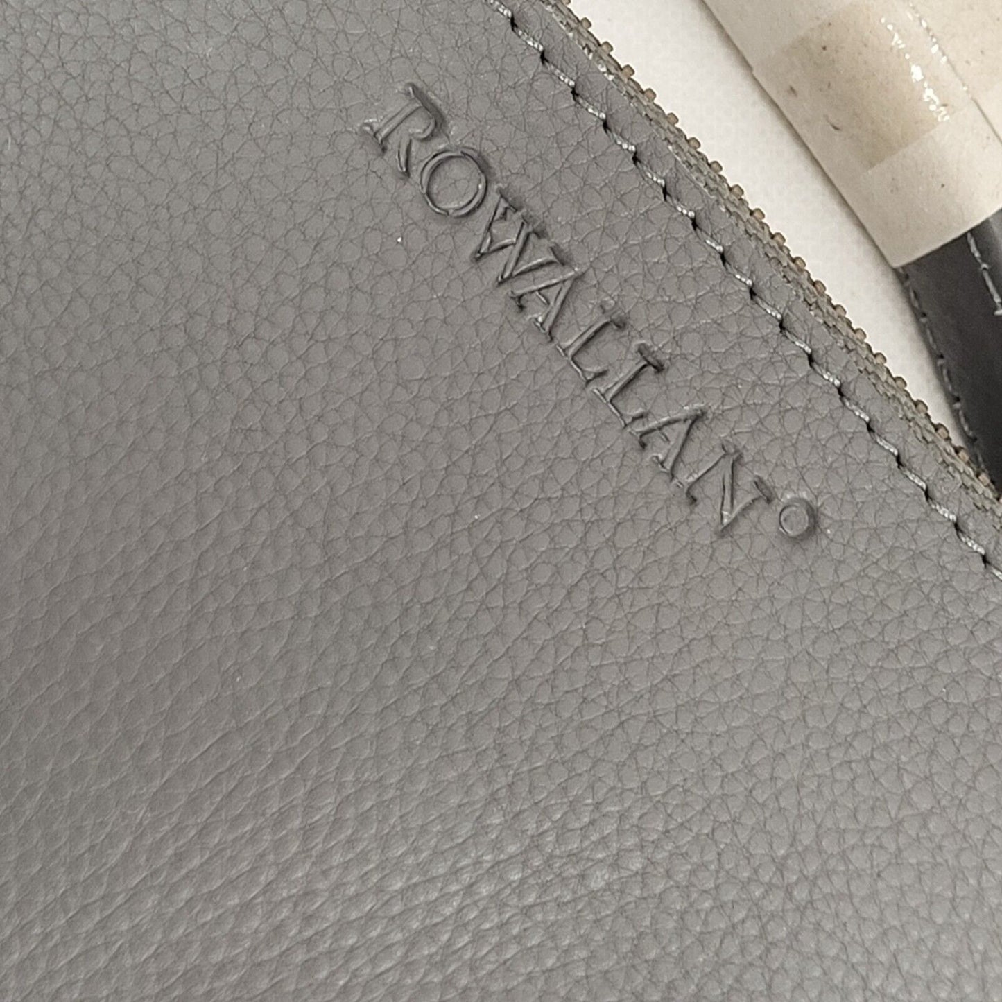 Rowallan Grey Zip Leather Mini Shoulder Bag Uk Women's Size 5" x 9" Bnwt