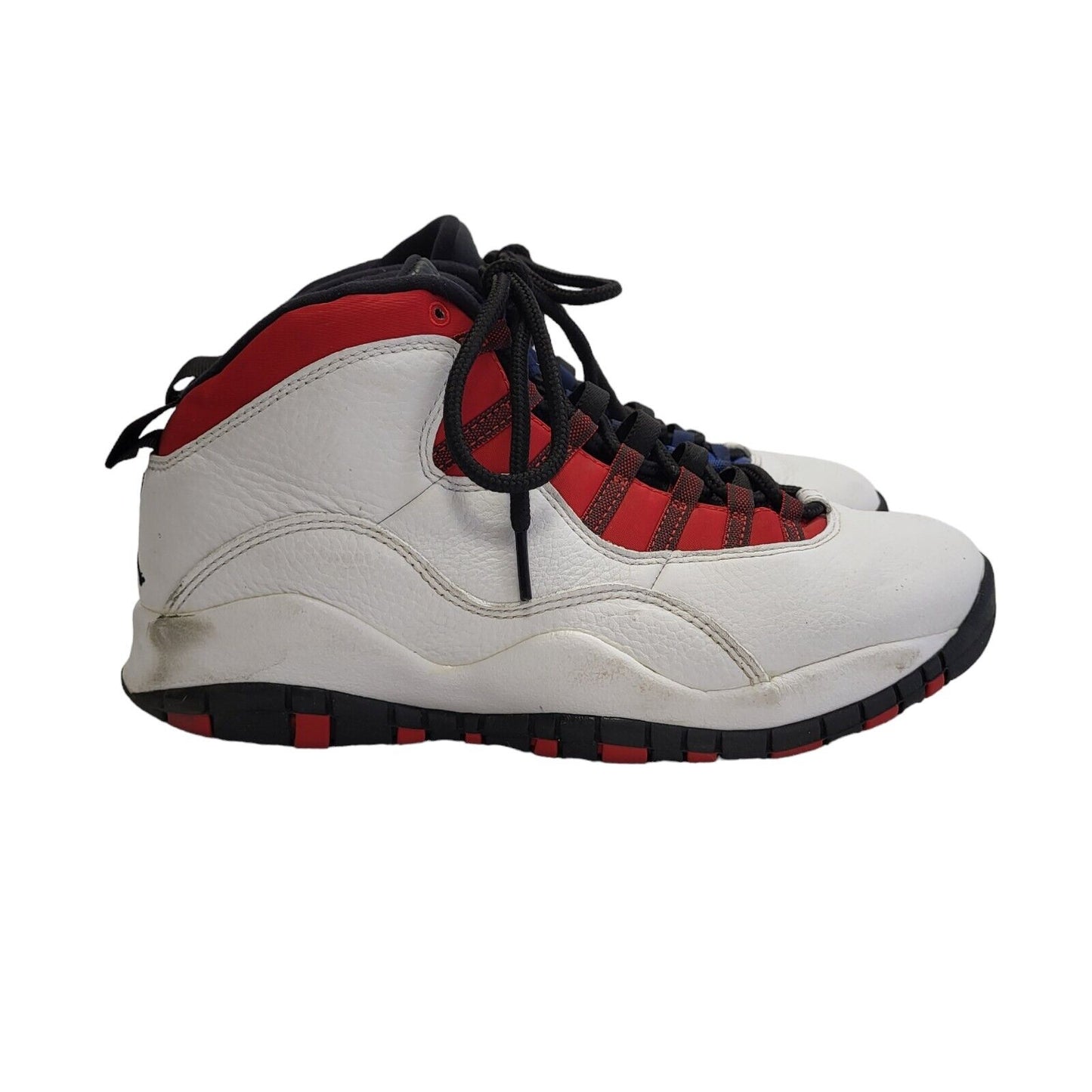 Air Jordan 10 Westbrook Claaa 2006 White & Red Lace-Up Trainers Uk Men's Size 8